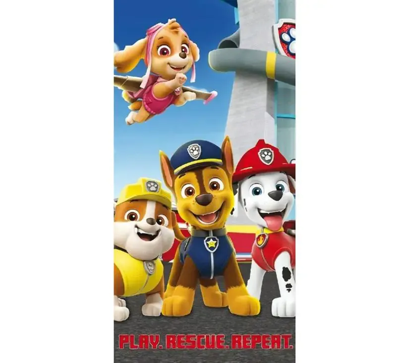 dječji ručnik paw patrol, play. rescue. repeat. - 70 x 140 cm - slika 2