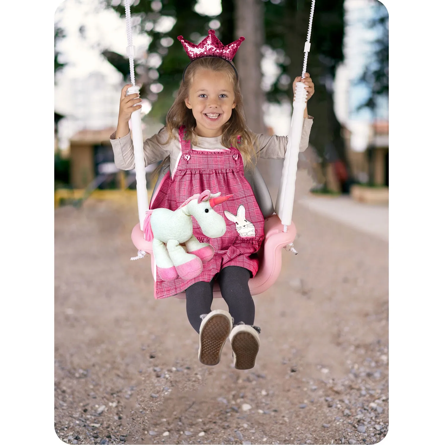 ricokids 3u1 dječja ljuljačka “medić” – ružičasta - slika 9