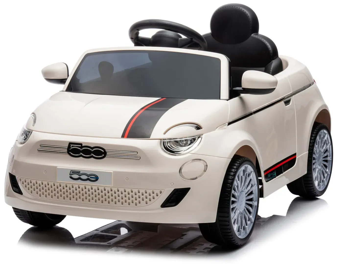automobil na akumulator fiat 500 elektro - biser, slonovača - slika 2