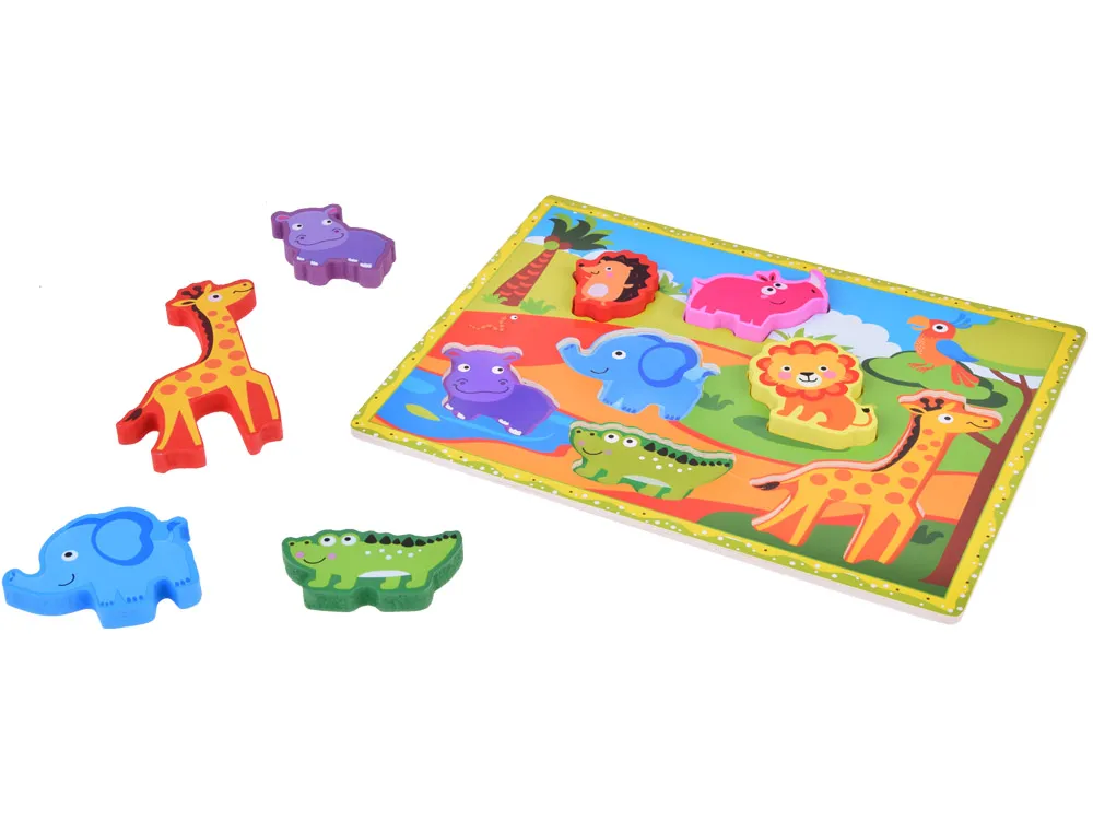 drvene puzzle safari životinje 7kom - slika 4