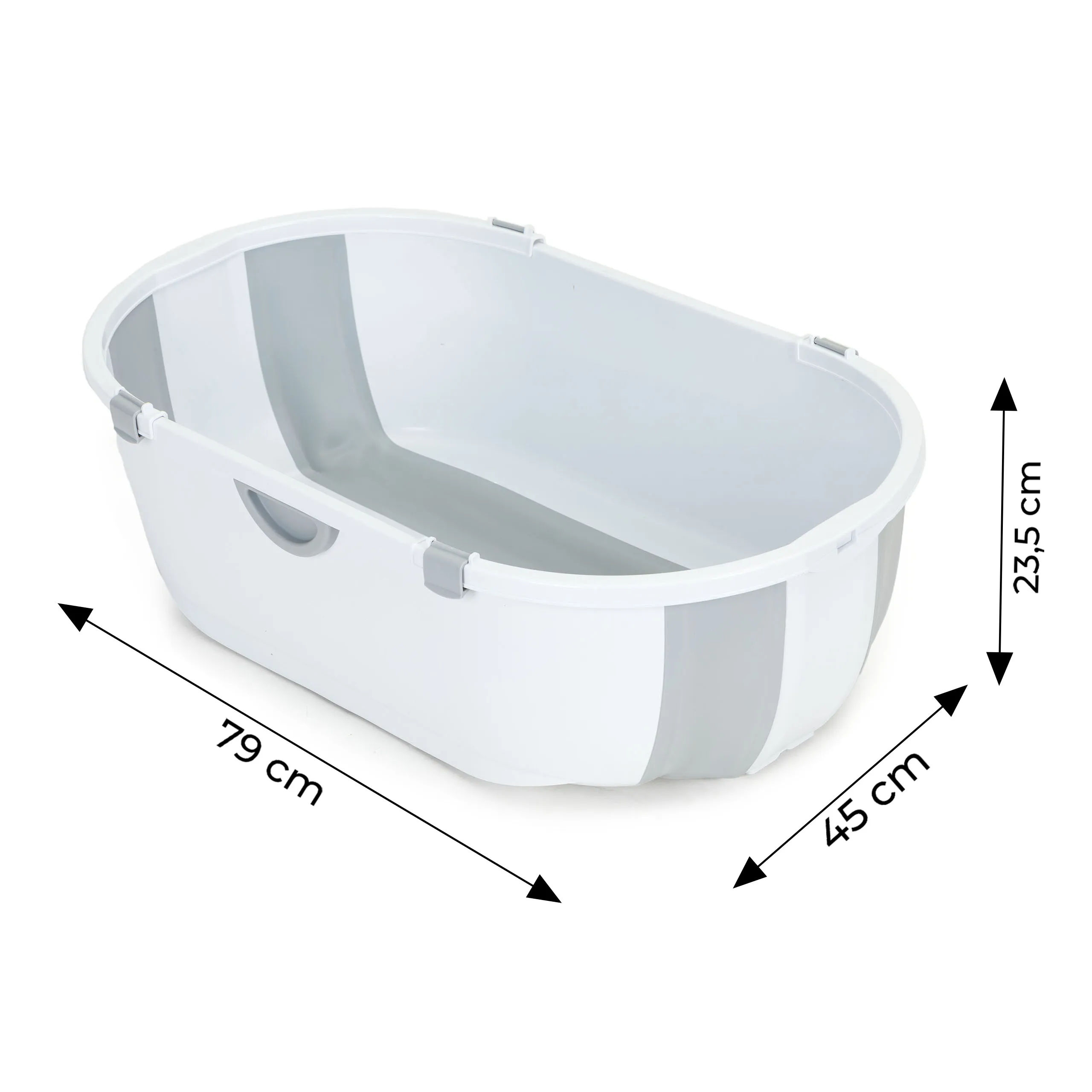 ecotoys sklopiva kada za bebe siva - slika 6