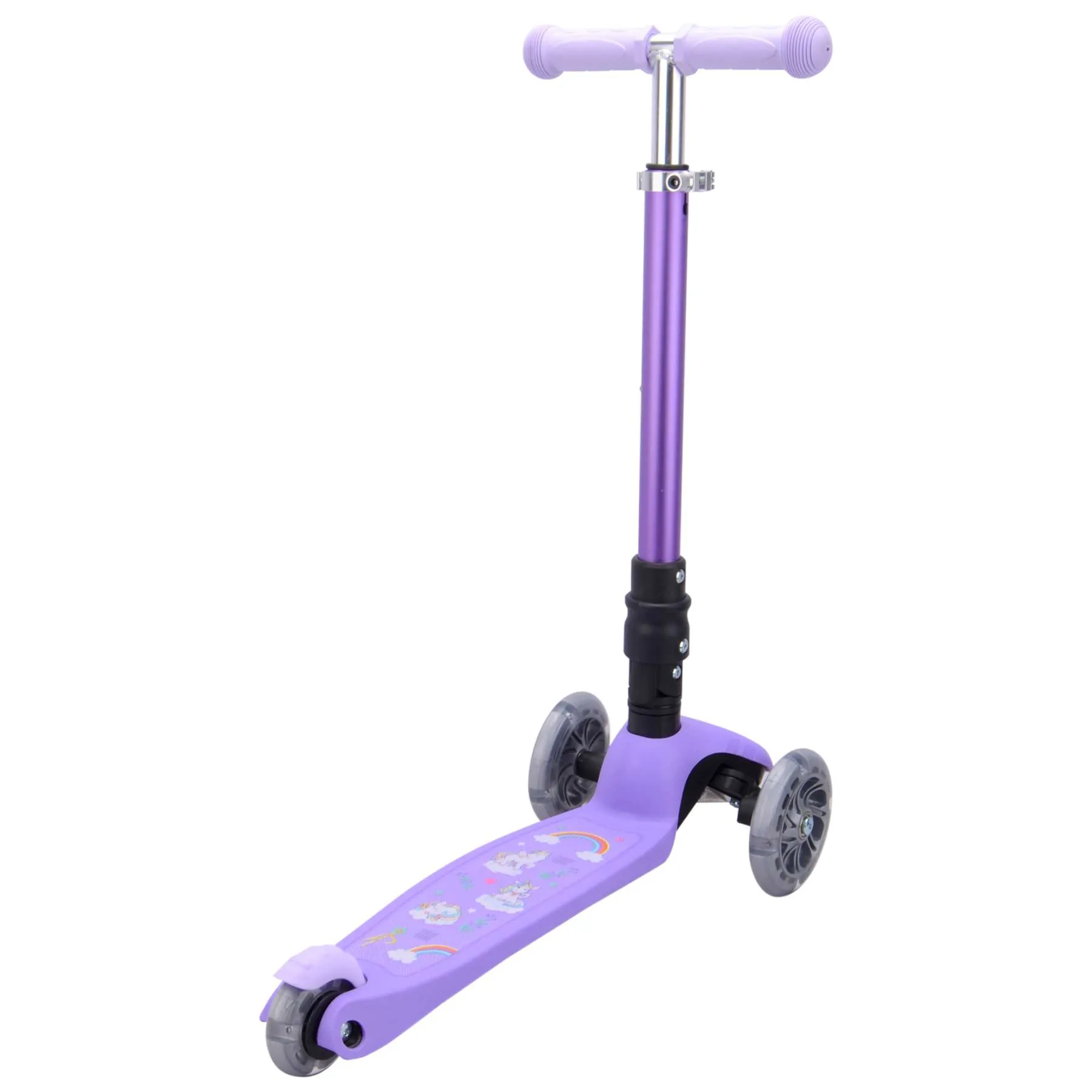 boldcube sklopivi mali romobil s tri kotača, unicorn ljubičaste boje - slika 4
