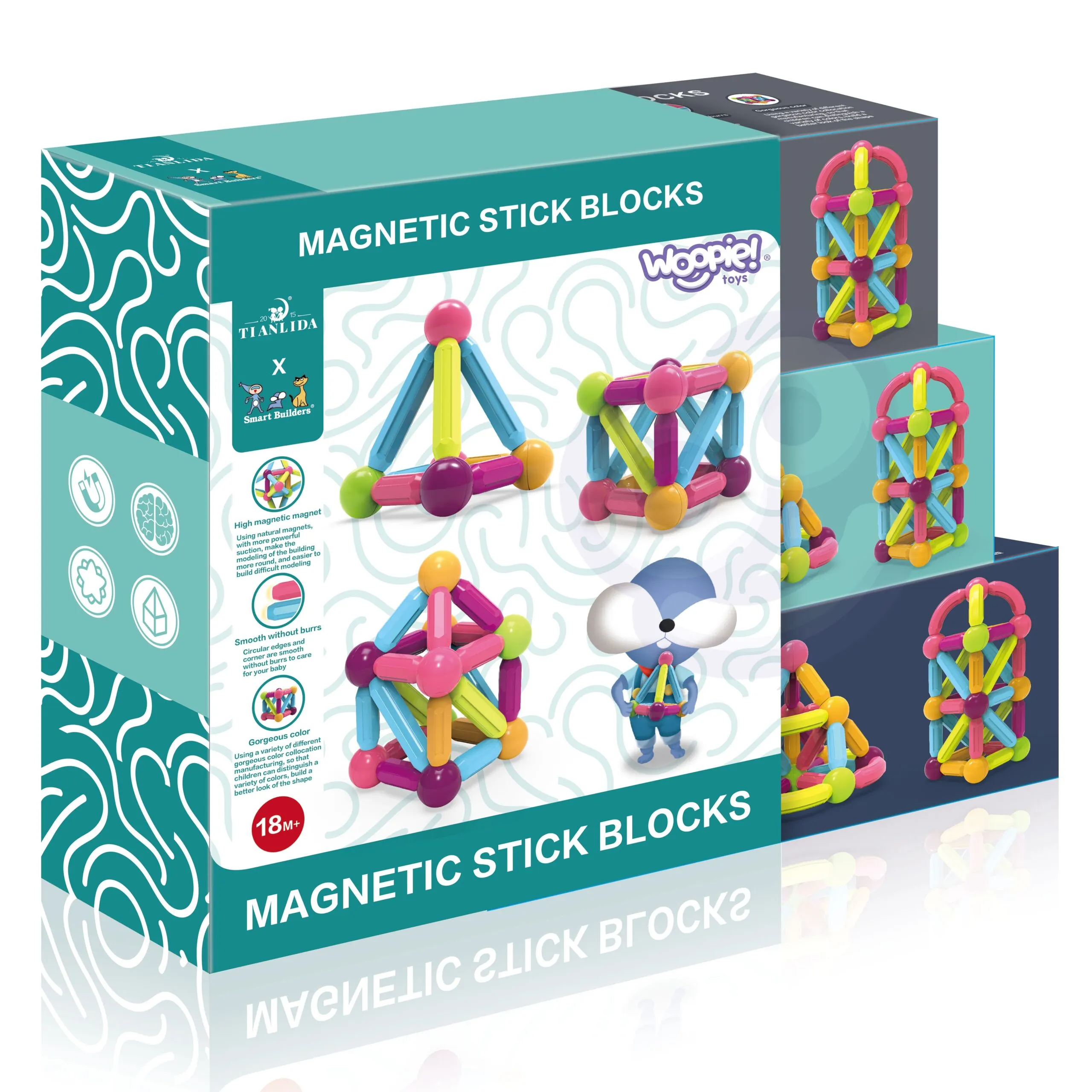 woopie set magnetskih blokova 28 el. - slika 11