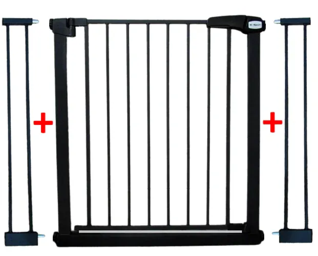 zaštitna ograda za djecu s2 crna 79-105 cm - slika 2