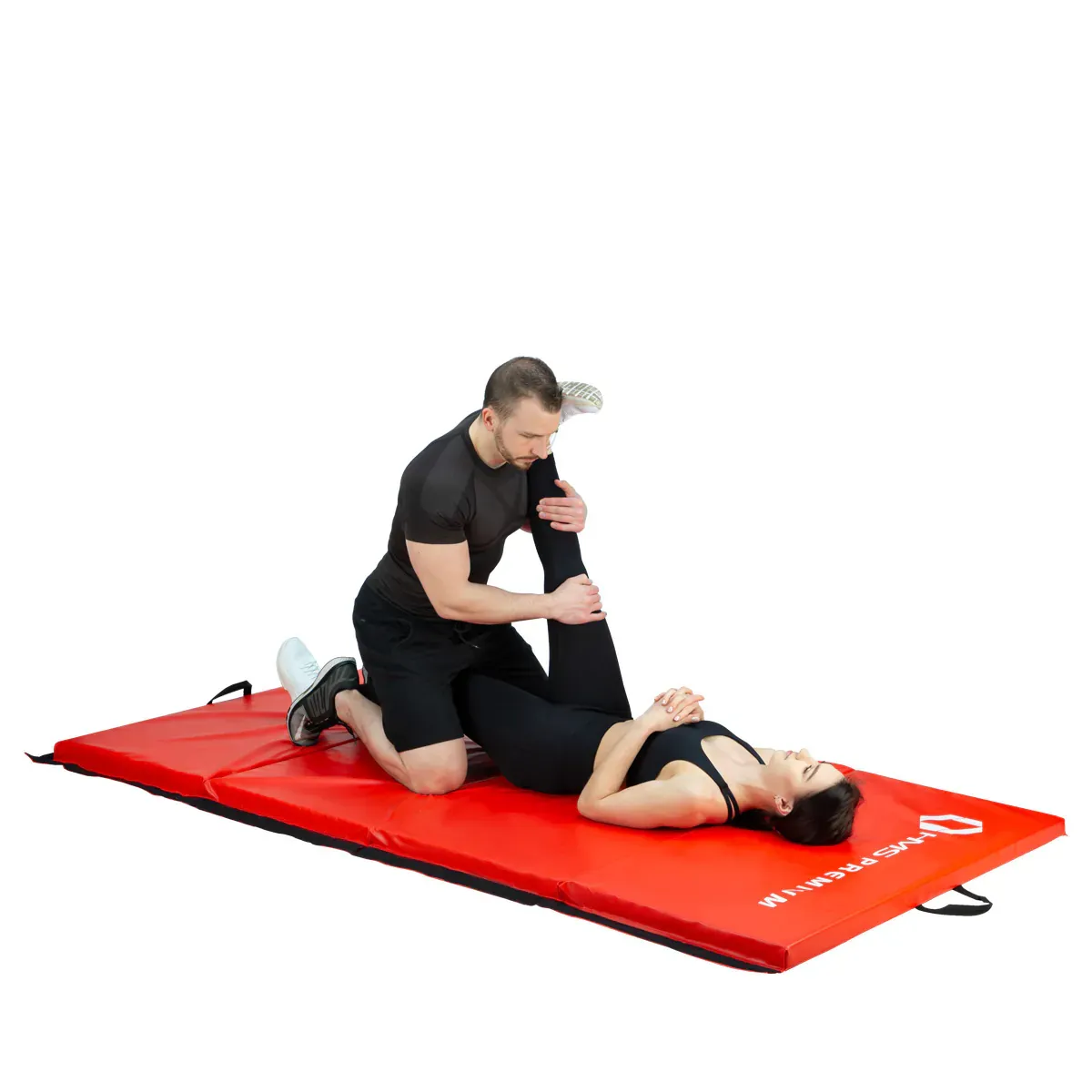 gimnastički sklopivi madraci 2400x1200mm crveni hms premium - slika 6