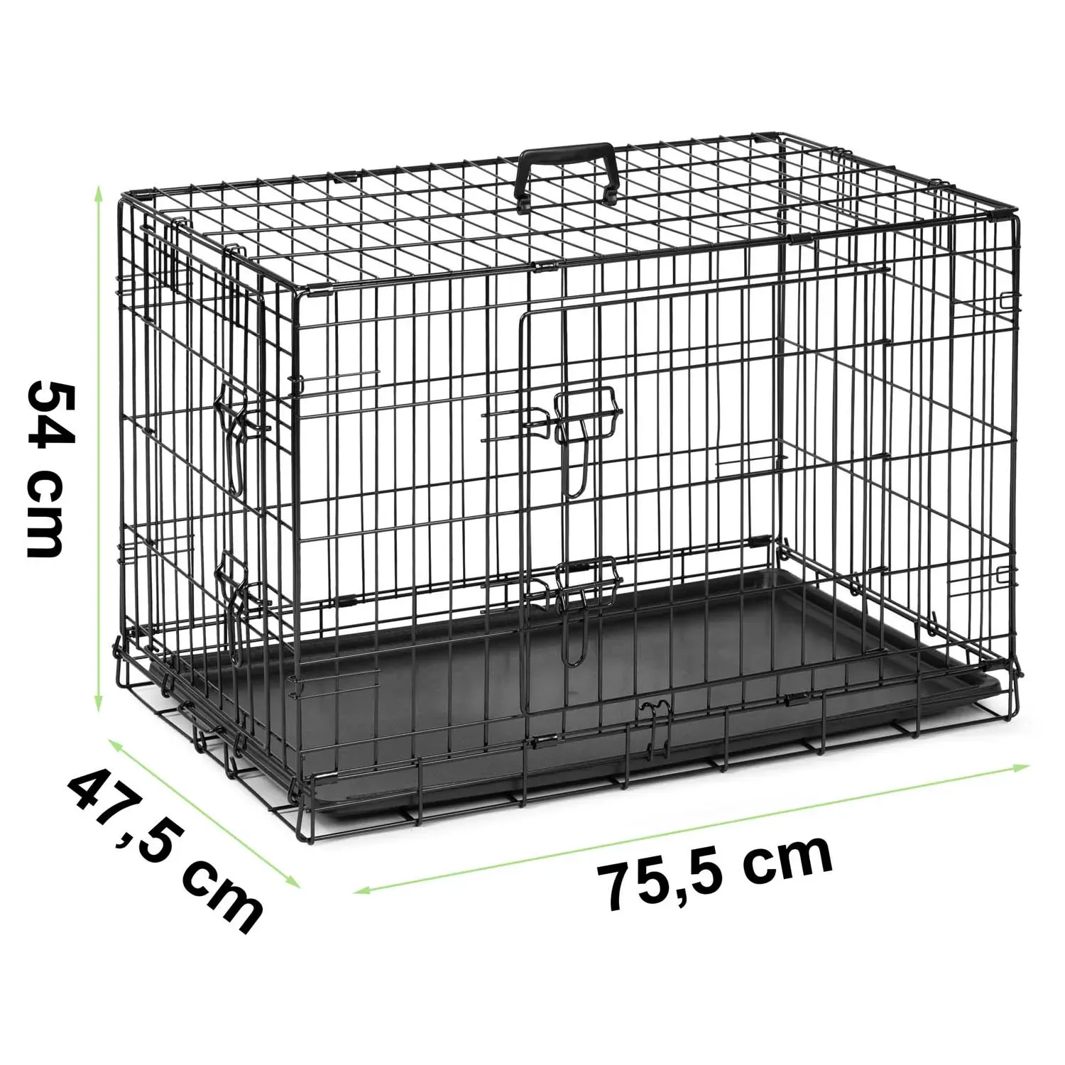 kavez za pse veličine s 75,5 x 47,5 x 54 cm ph-200 - slika 6