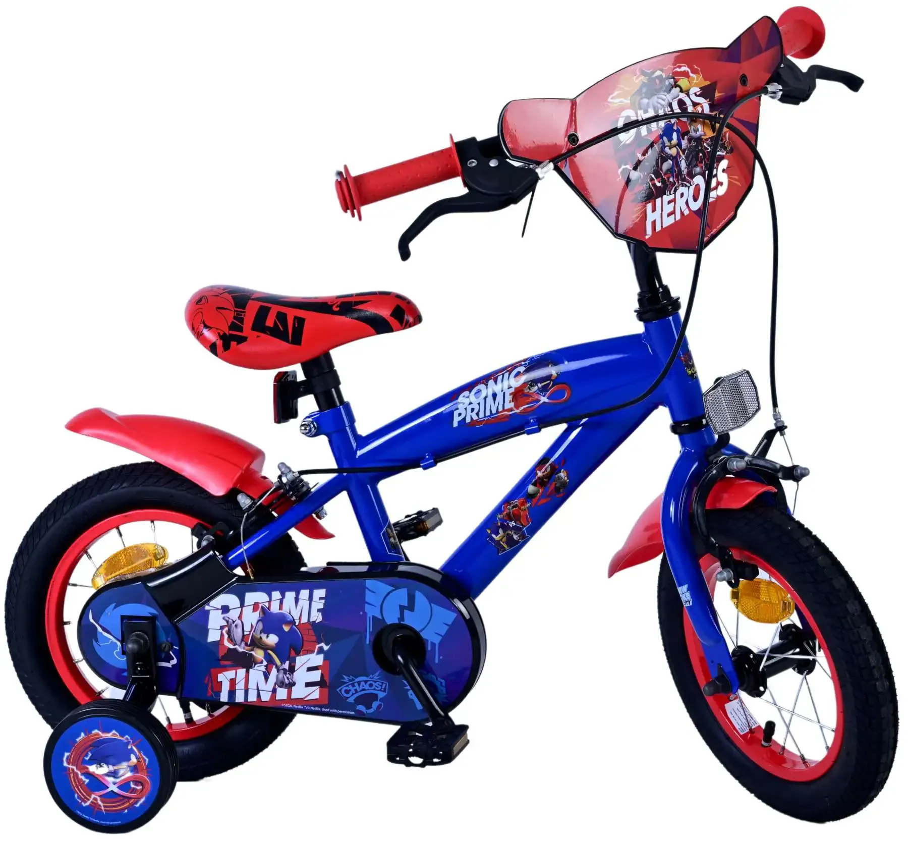 dječji bicikl sonic prime 12" plavo crveni s 2 ručne kočnice - slika 3