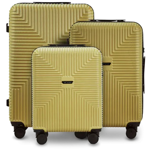 wings set od 3 kofera pc eco jackdaw, tea green boje - slika 2