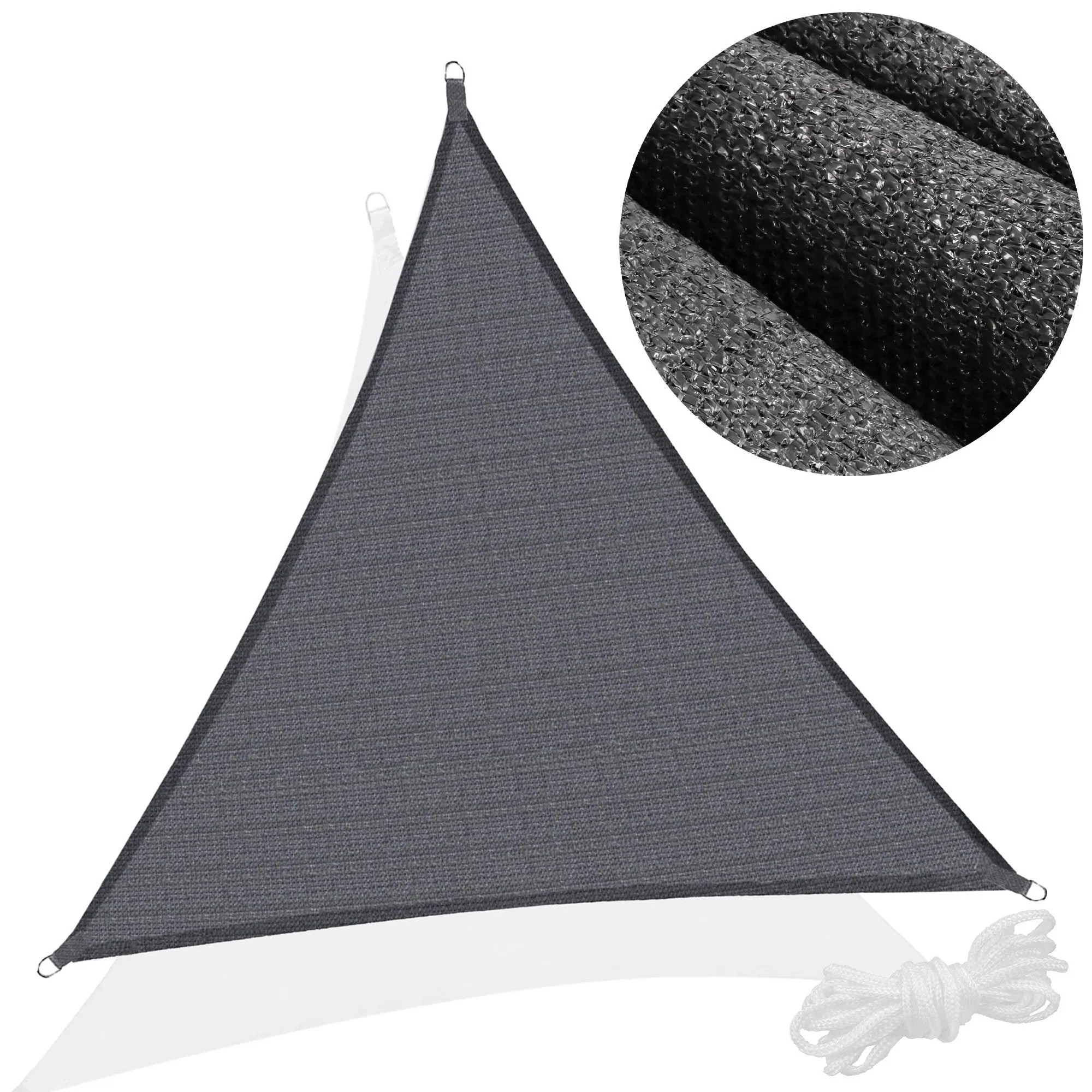 sjenilo jedro 3 x 3 x 3 m tamno sivo - slika 4