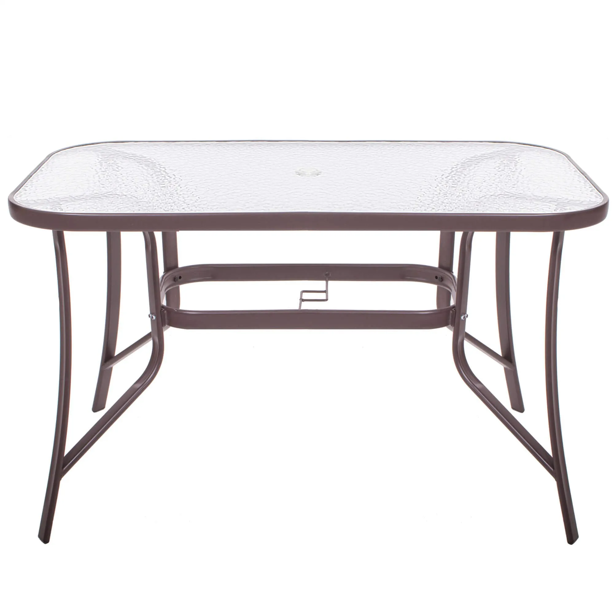 springos stakleni vrtni stol 120 x 70 x 70 cm smeđi - slika 7