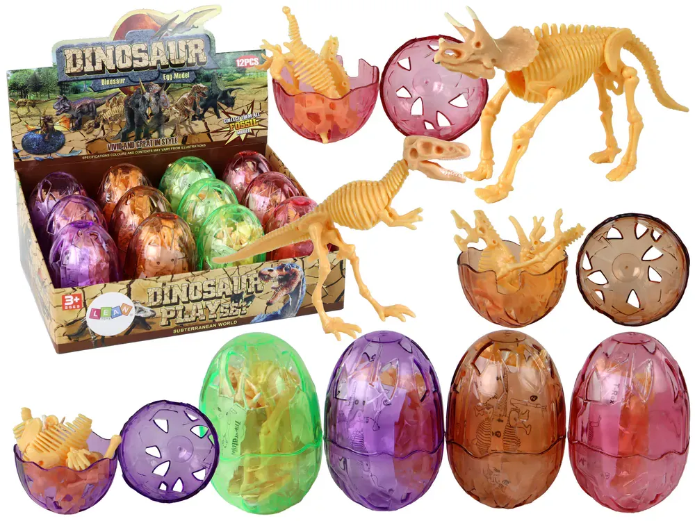 figurica jajeta dinosaura žuta 4 boje 9 cm - slika 2