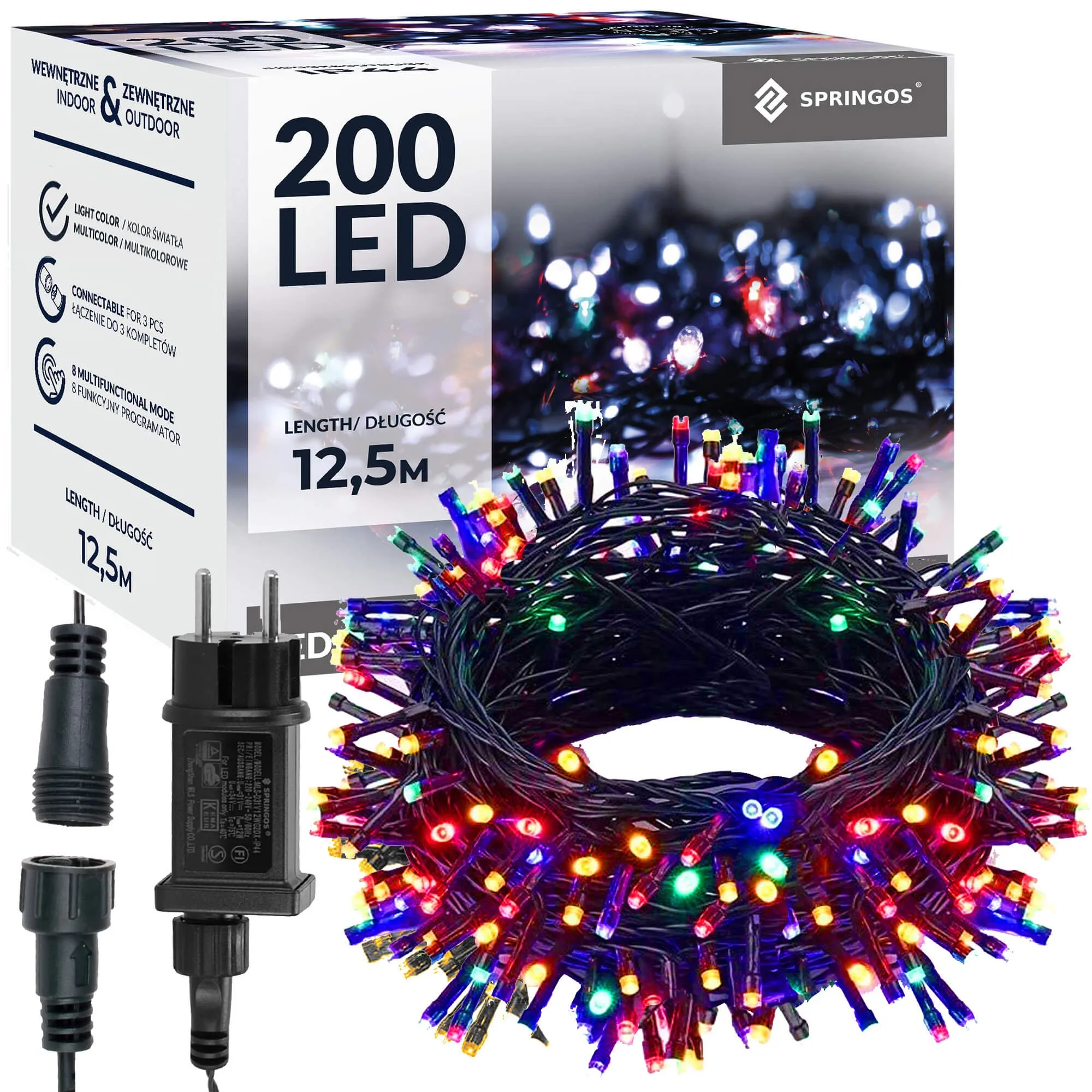 springos lampice za bor 200 led , višebojne - slika 11
