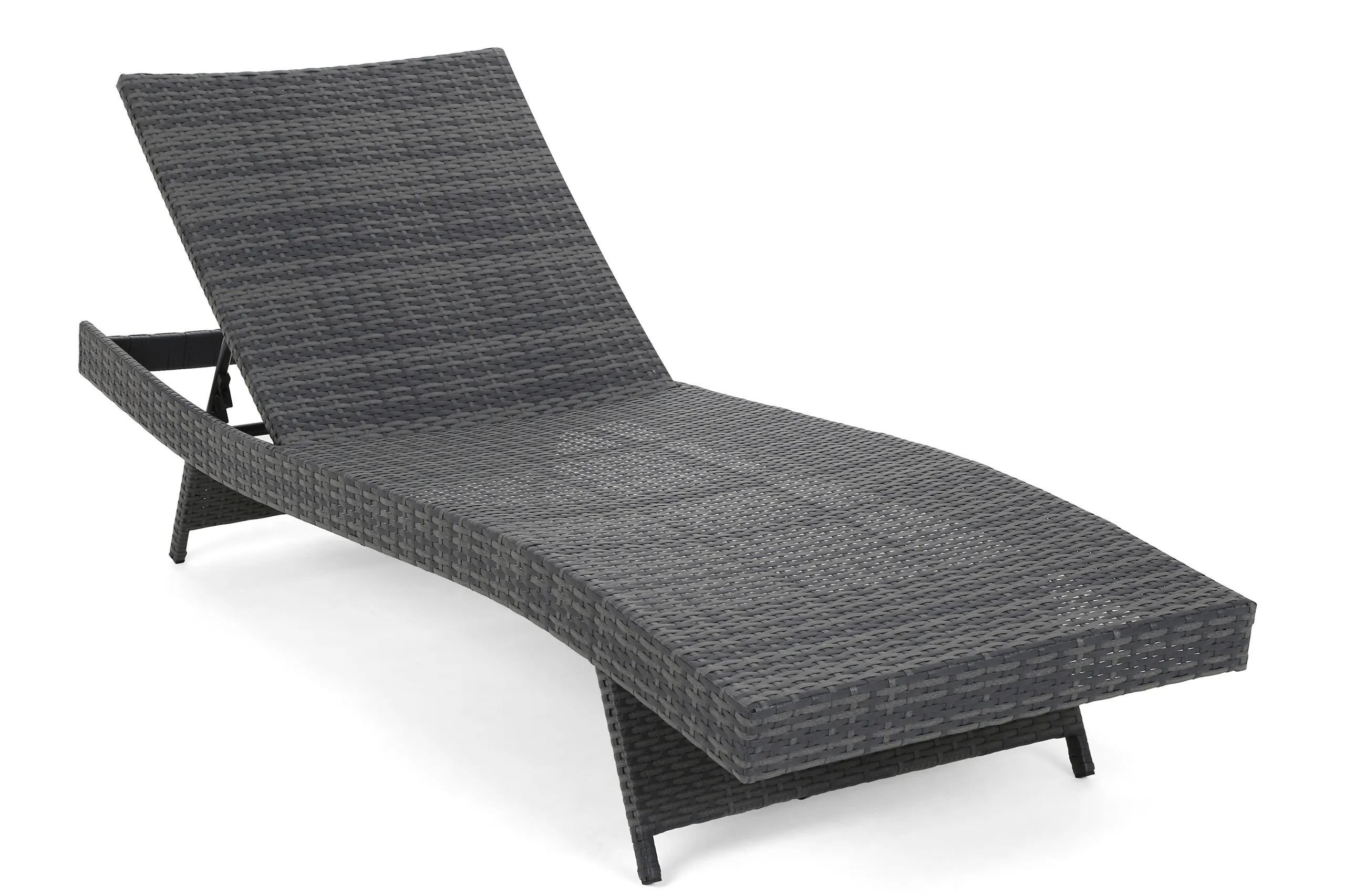 set vrtnih ležaljki od tehnoratana bora bora grey / grey melange sa stolom - slika 5