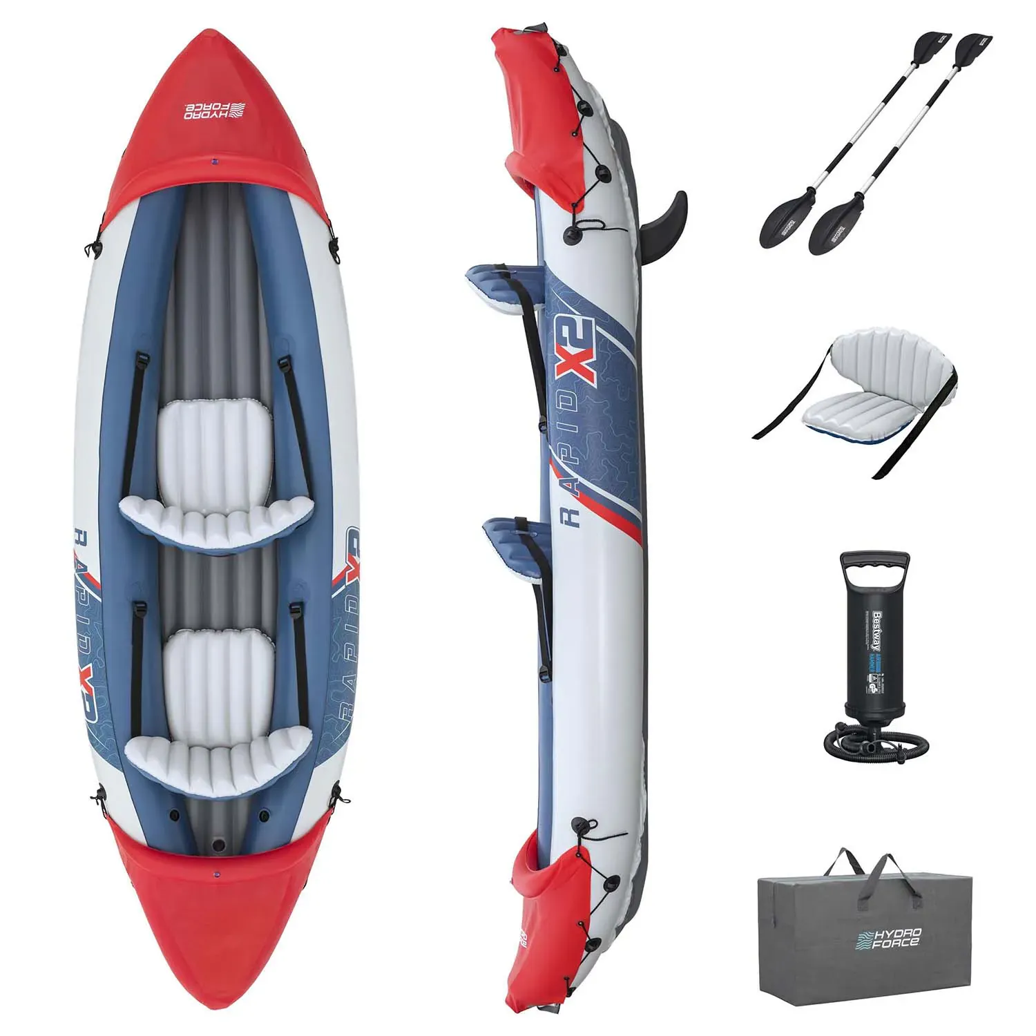 kajak na napuhavanje lite rapid x2 321 x 88 cm bestway 65077 - slika 2