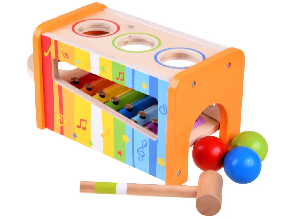 drveni šareni glazbeni set 2u1 - slika 6
