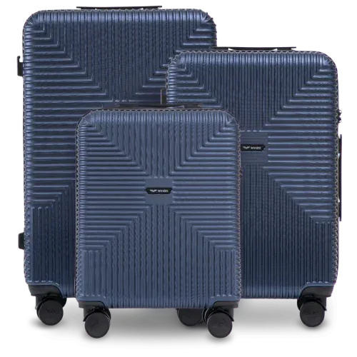 set od 3 kofera wings pc eco – plavi - slika 2