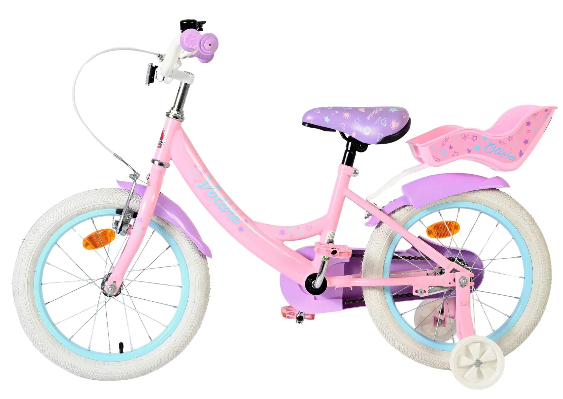 volare dječji bicikl olivia 16″ ružičaste boje - slika 8