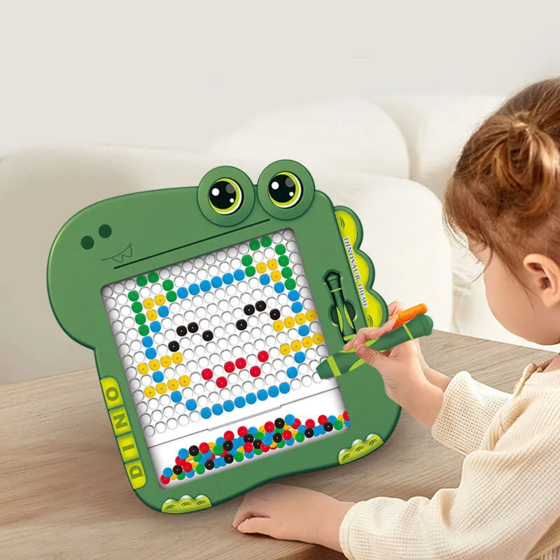 edukativna magnetna ploča s motivom dinosaura, zelena slagalica - slika 4