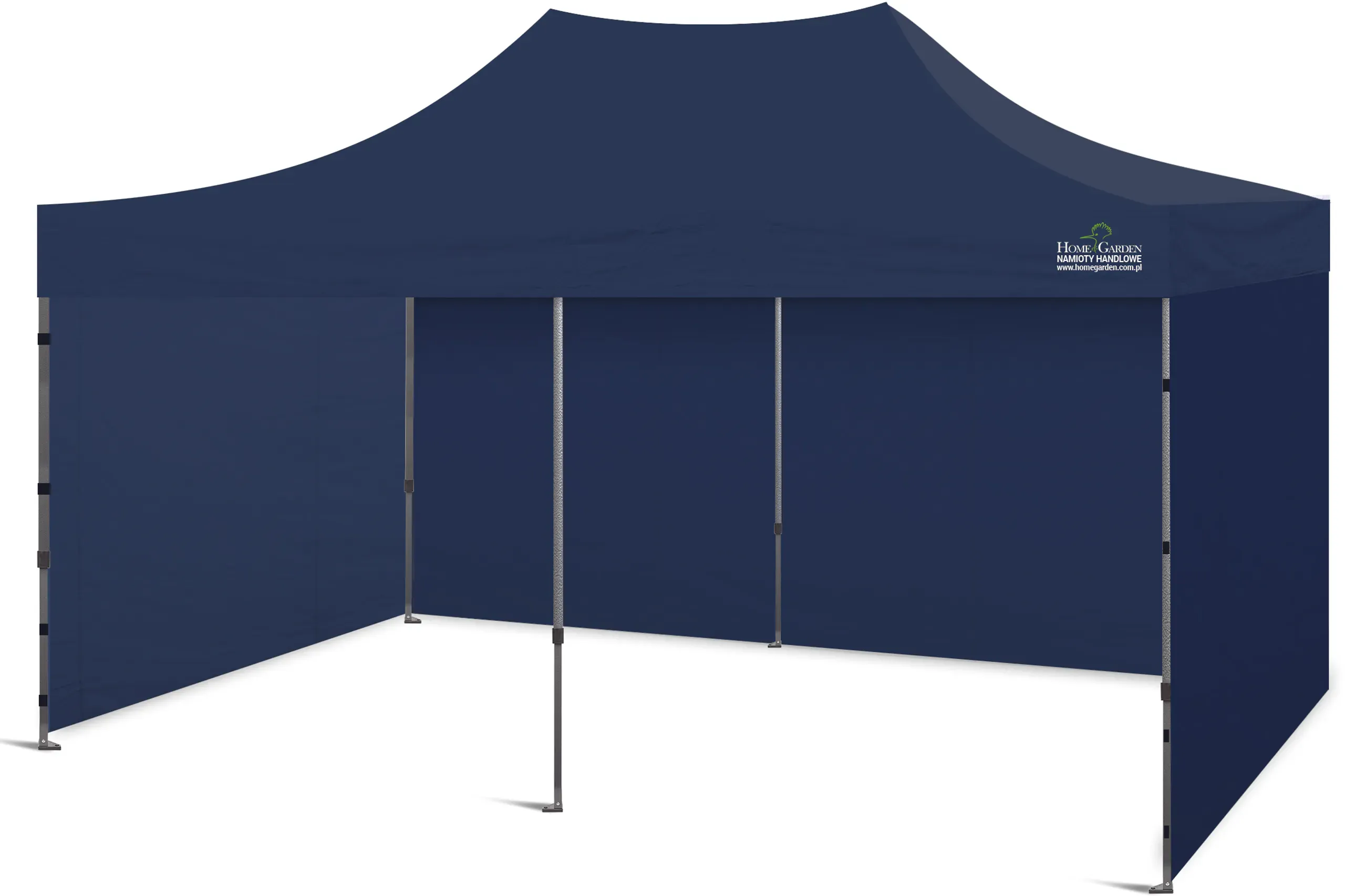 komercijalni šator 600 x 300 cm tamnoplave boje - slika 2