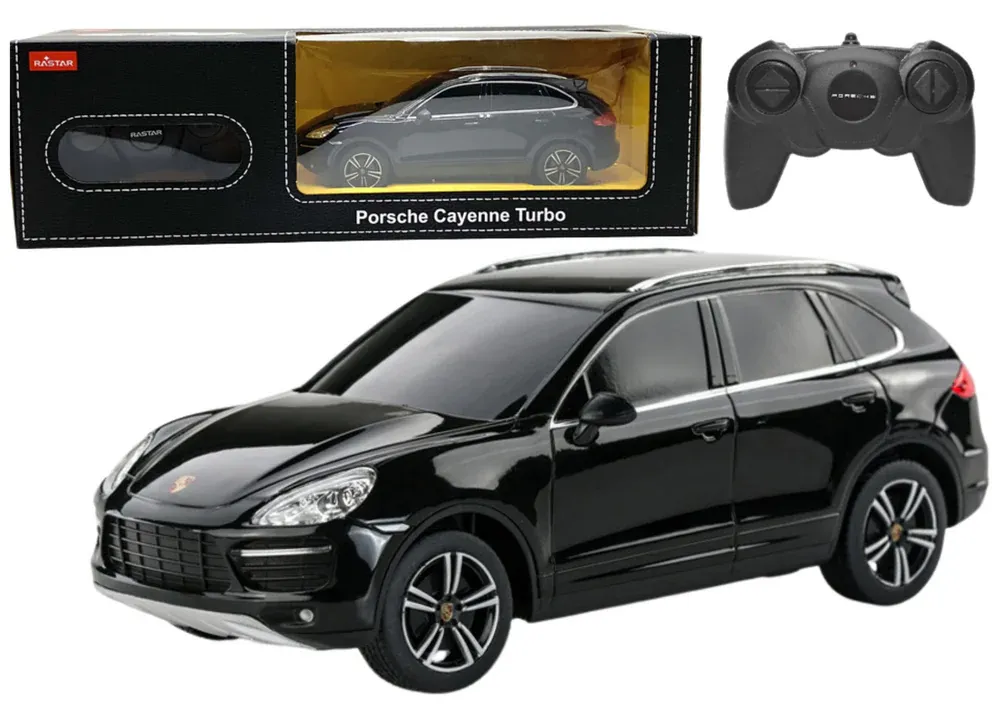 rc automobil 1:24 rastar porsche cayenne turbo, crni - slika 2
