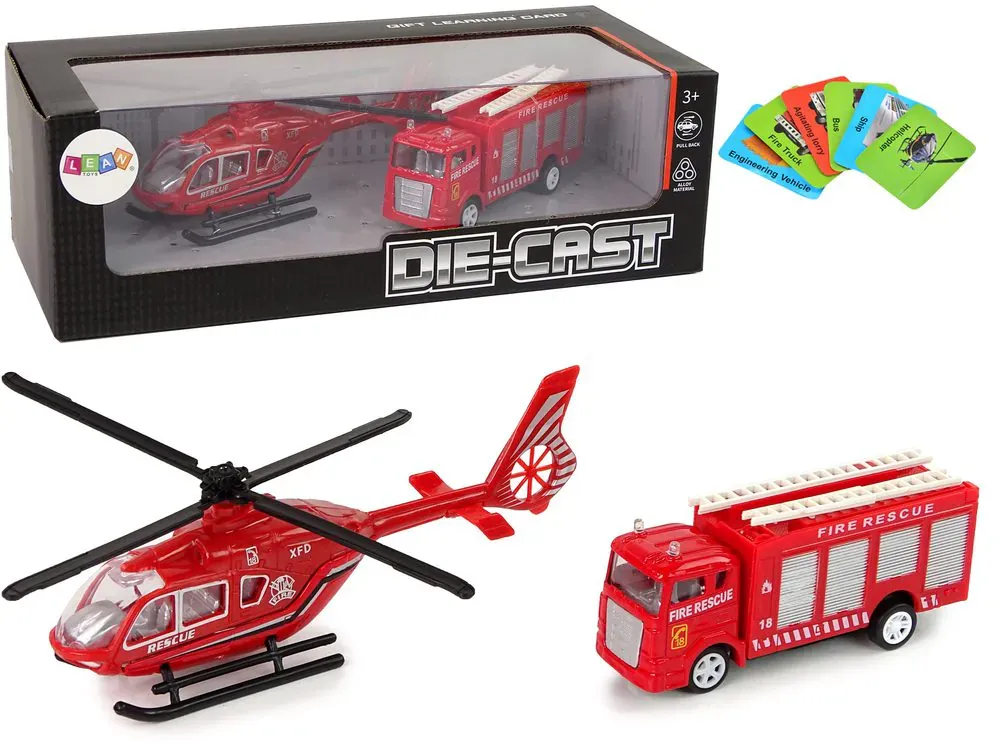 Igračka vatrogasni helikopter i kamion 18 x 4 x 7cm - Pribislavec