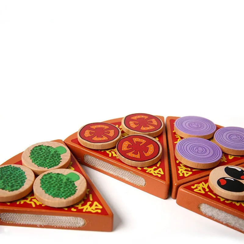 montessori drveni set pizza s dodacima - slika 6