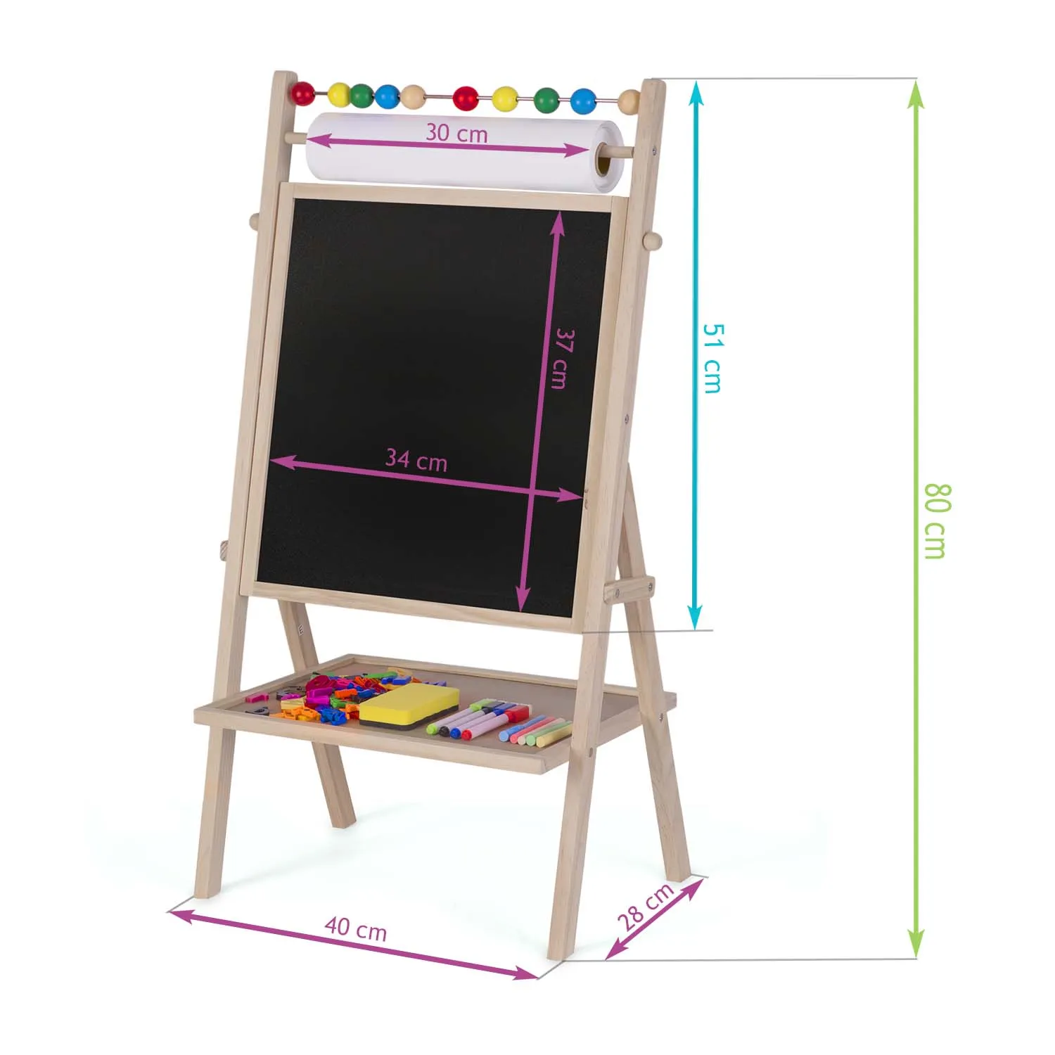 ricokids višenamjenska ploča za djecu 80 x 40 x 28 cm - slika 10
