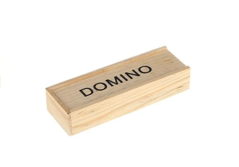 domino u drvenoj kutiji 28kom. 2-4 igrača - slika 3