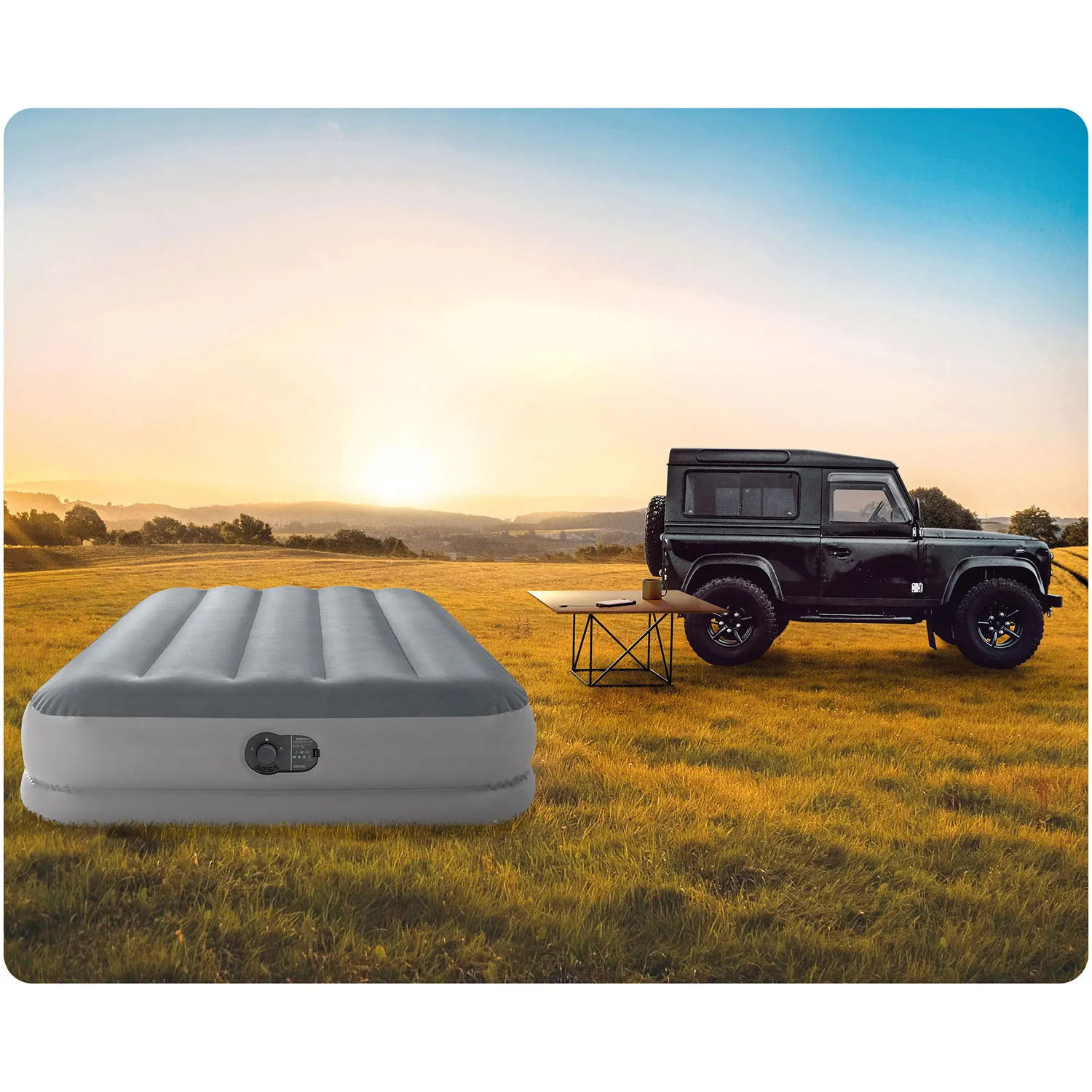intex madrac na napuhavanje s ugrađenom pumpom 191x 99x30cm - slika 7