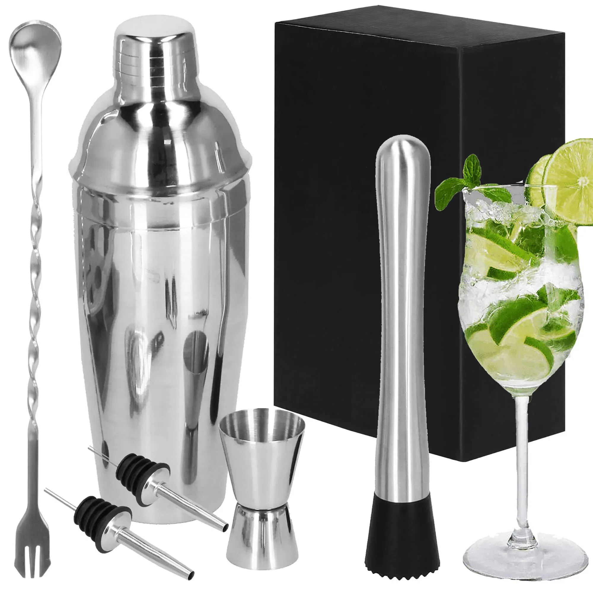 set za pripremu pića za barmene shaker 750 ml 6 komada - slika 2