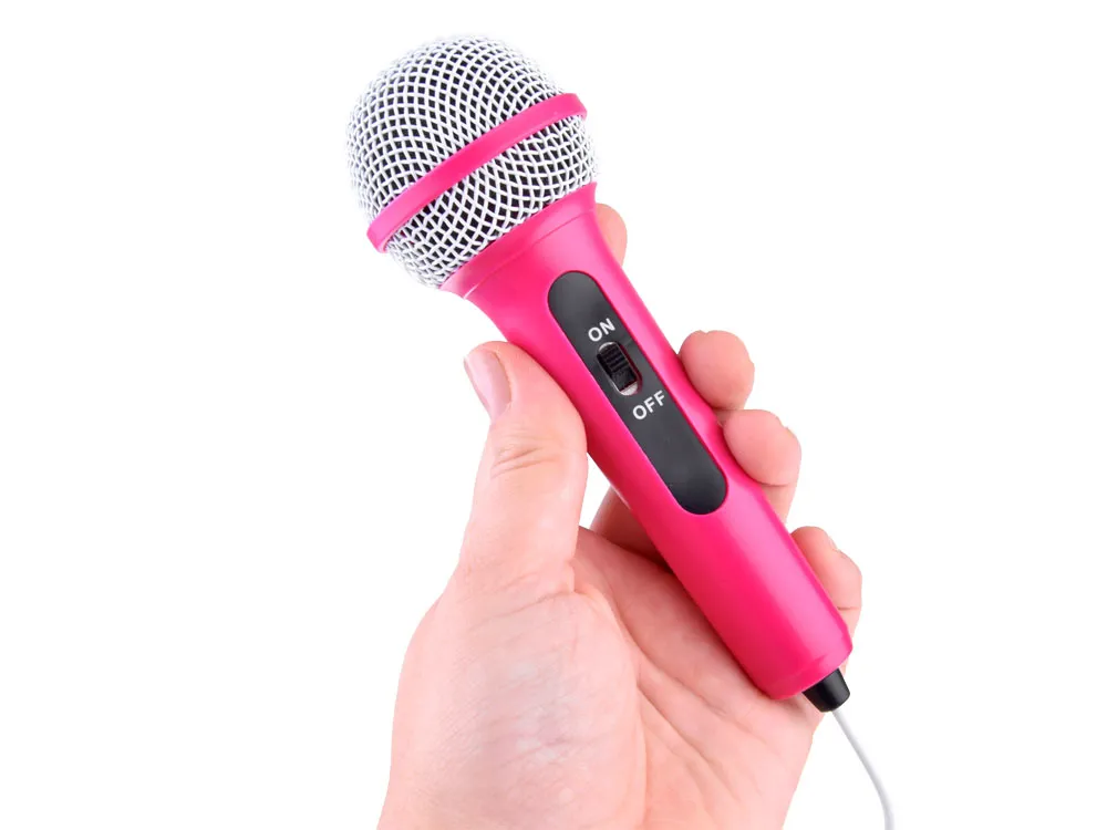 disko zvučnik s mikrofonom za karaoke rozi - slika 8