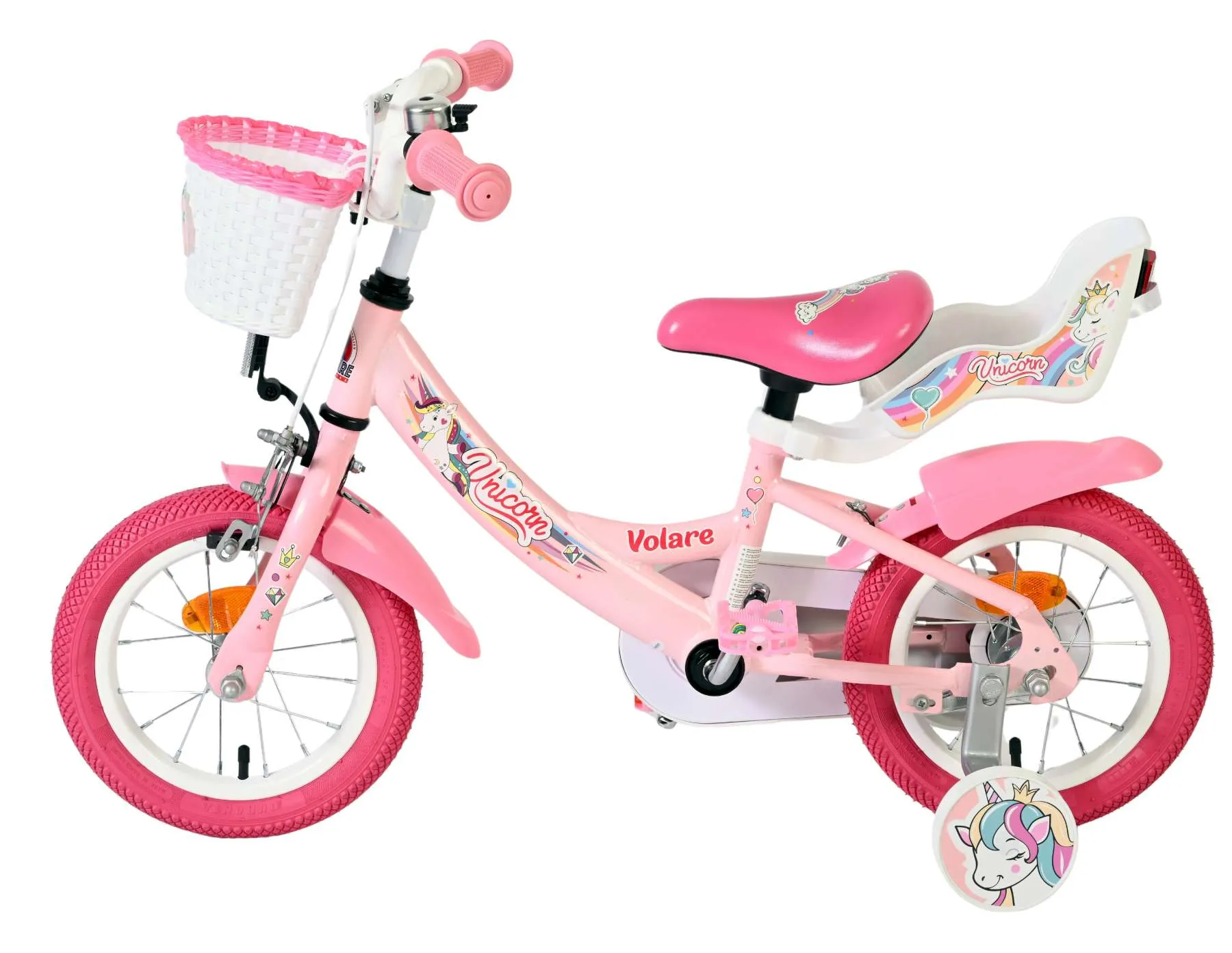 volare dječji bicikl unicorn 12″ ružičaste boje - slika 8