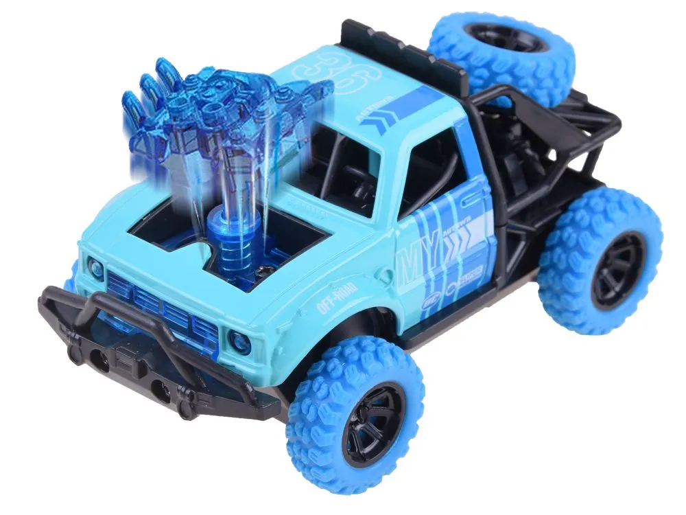 metalni autić predator 4x4 plavi - slika 3