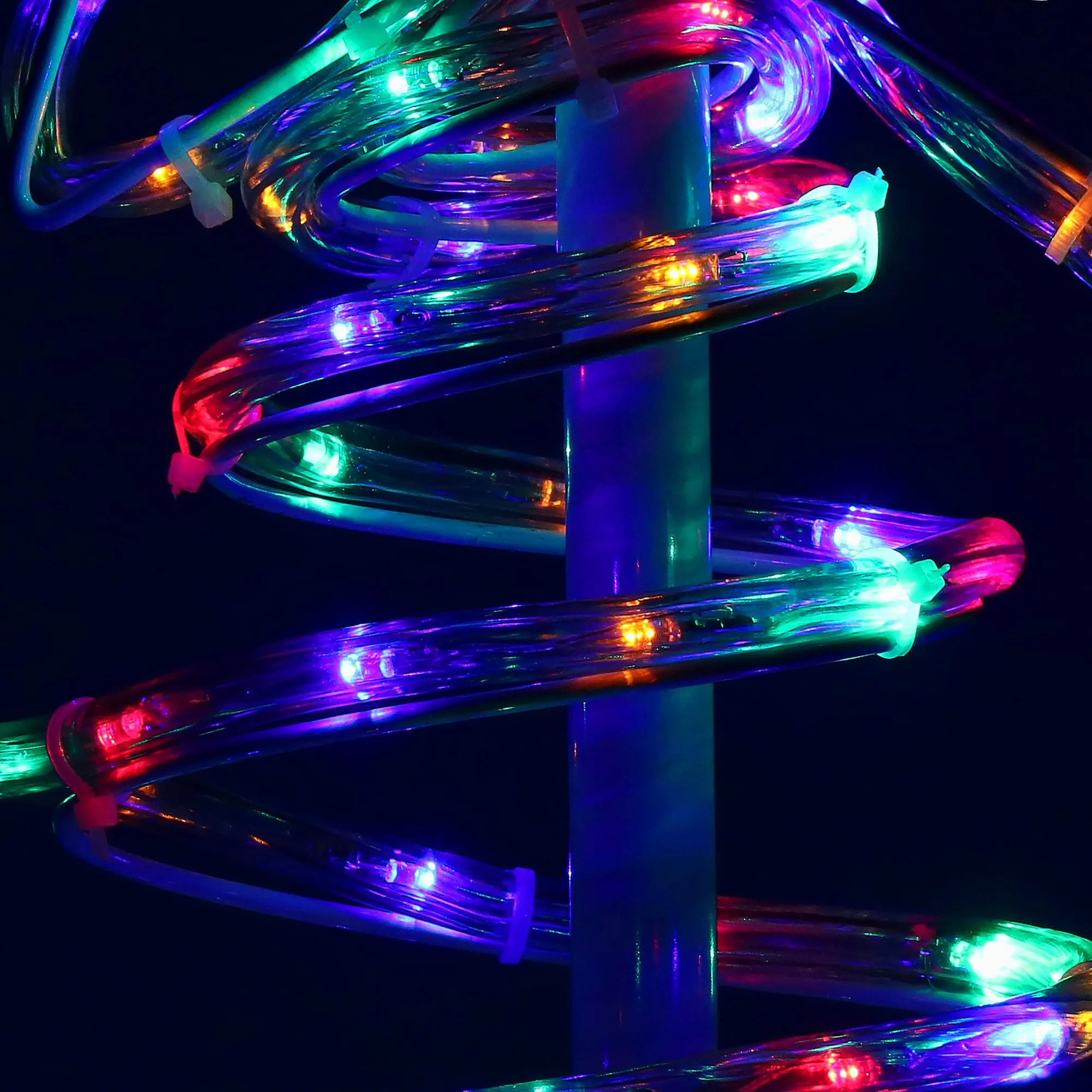 svjetleća božićna jelka – 192 led lampice, višebojna - slika 7