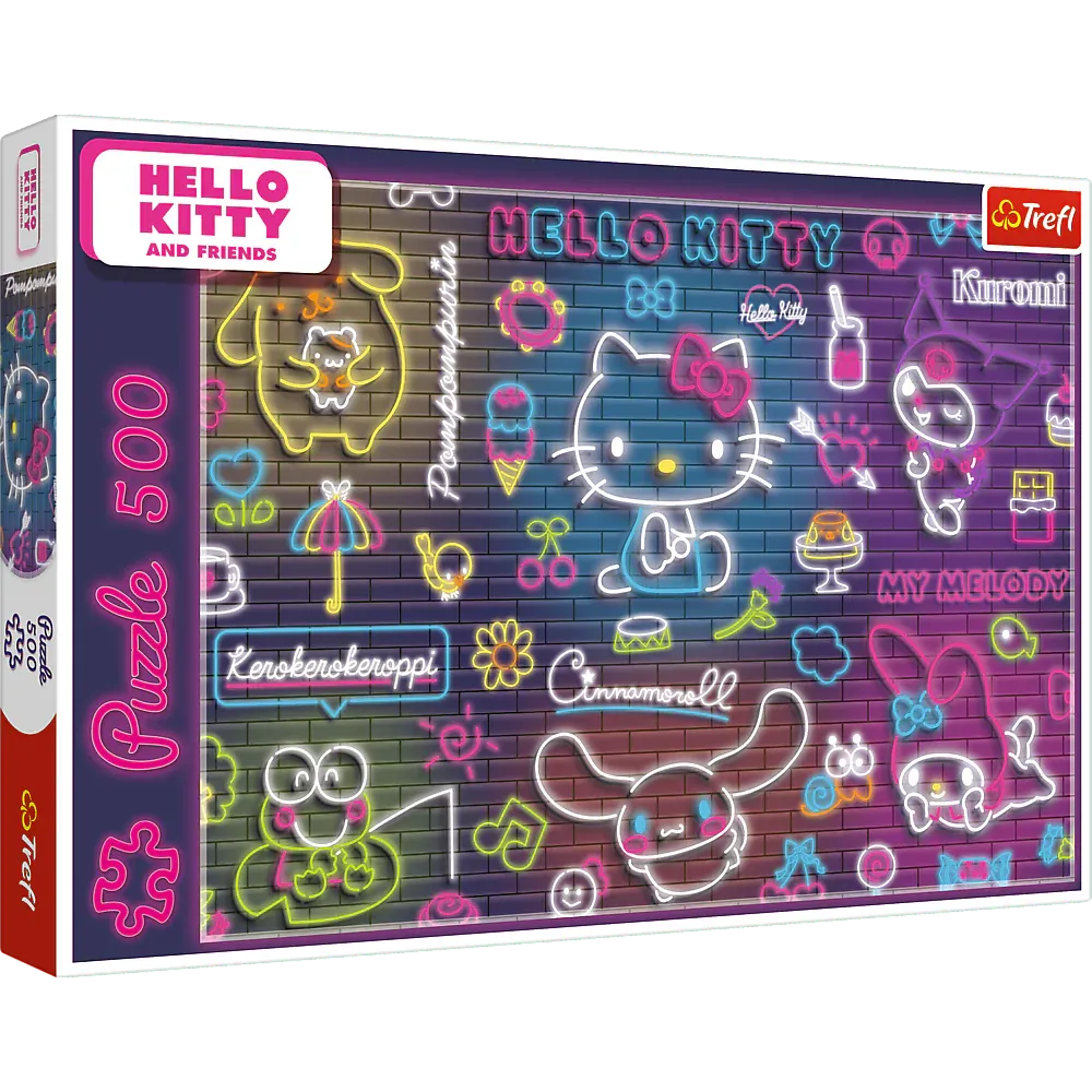 puzzle - 500 - neon hello kitty trefl 37523 - slika 2