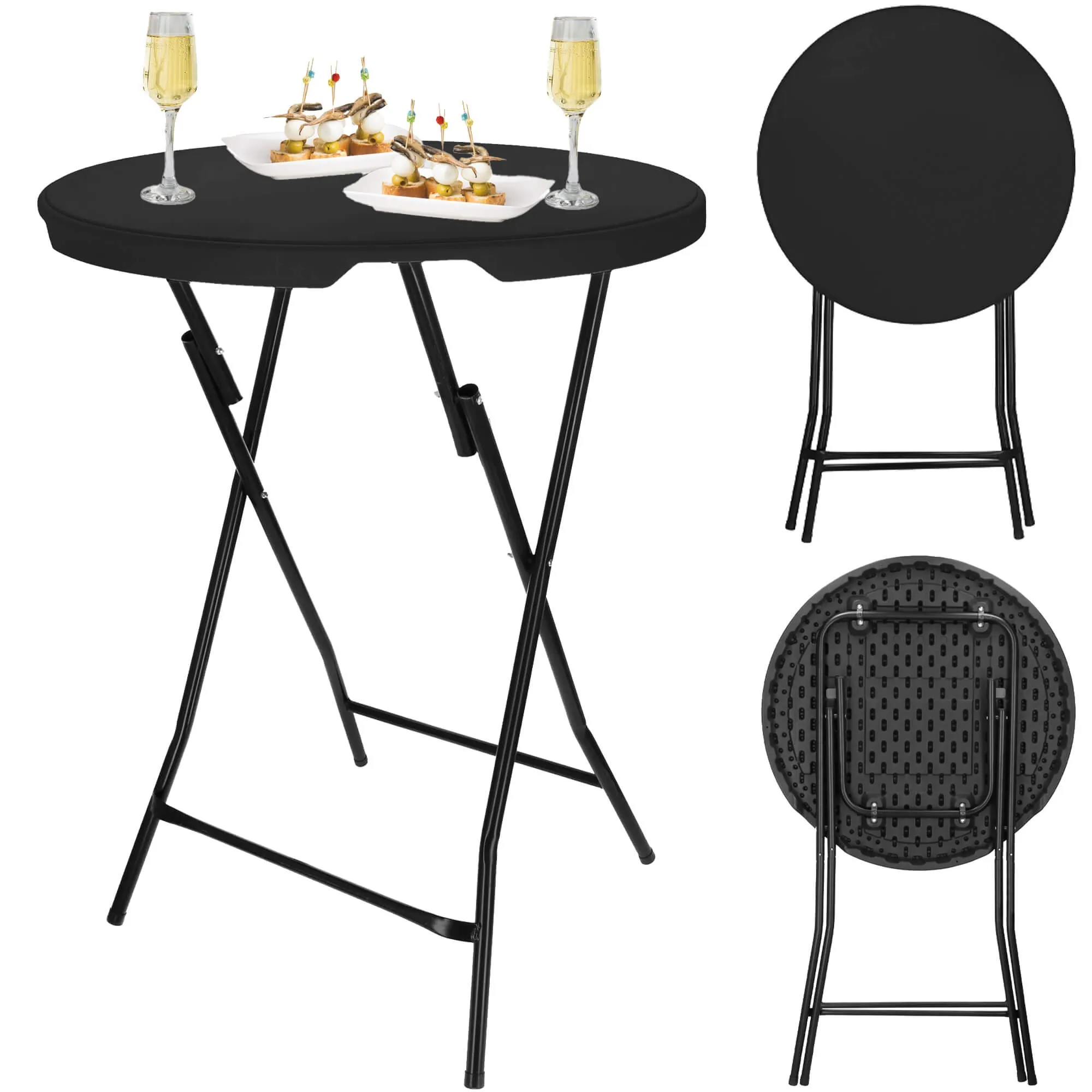 catering stol dimenzija 110 x 80 cm crni - slika 3