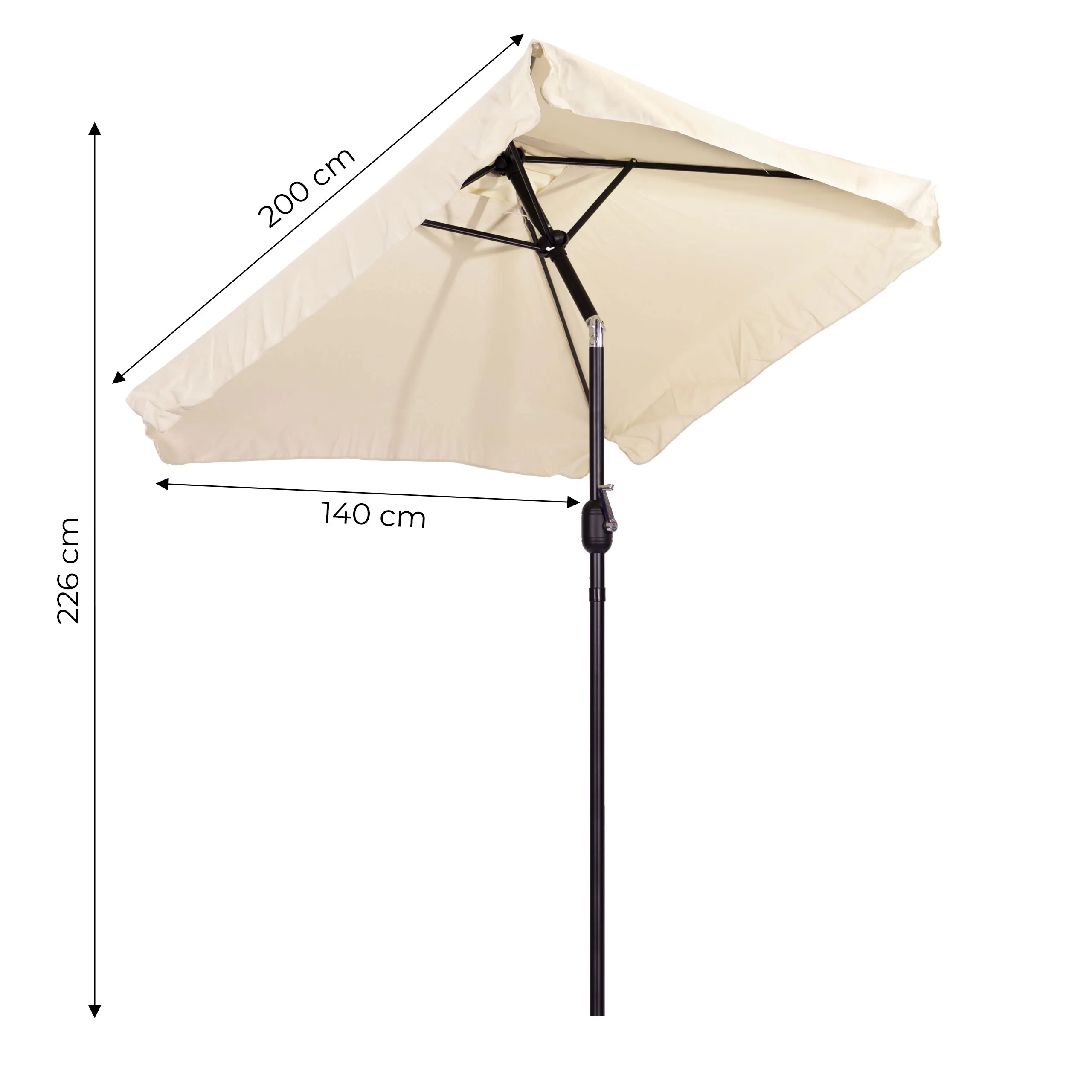 modernhome suncobran, bež, 200x140 cm - slika 9