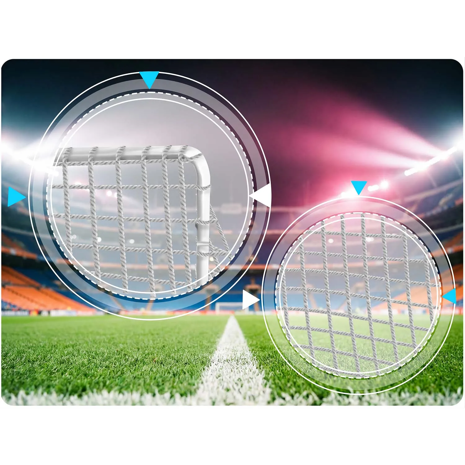 prijenosni nogometni gol za trening, 2 kom., 183 x 122 x 61 cm, ns-485 - slika 4
