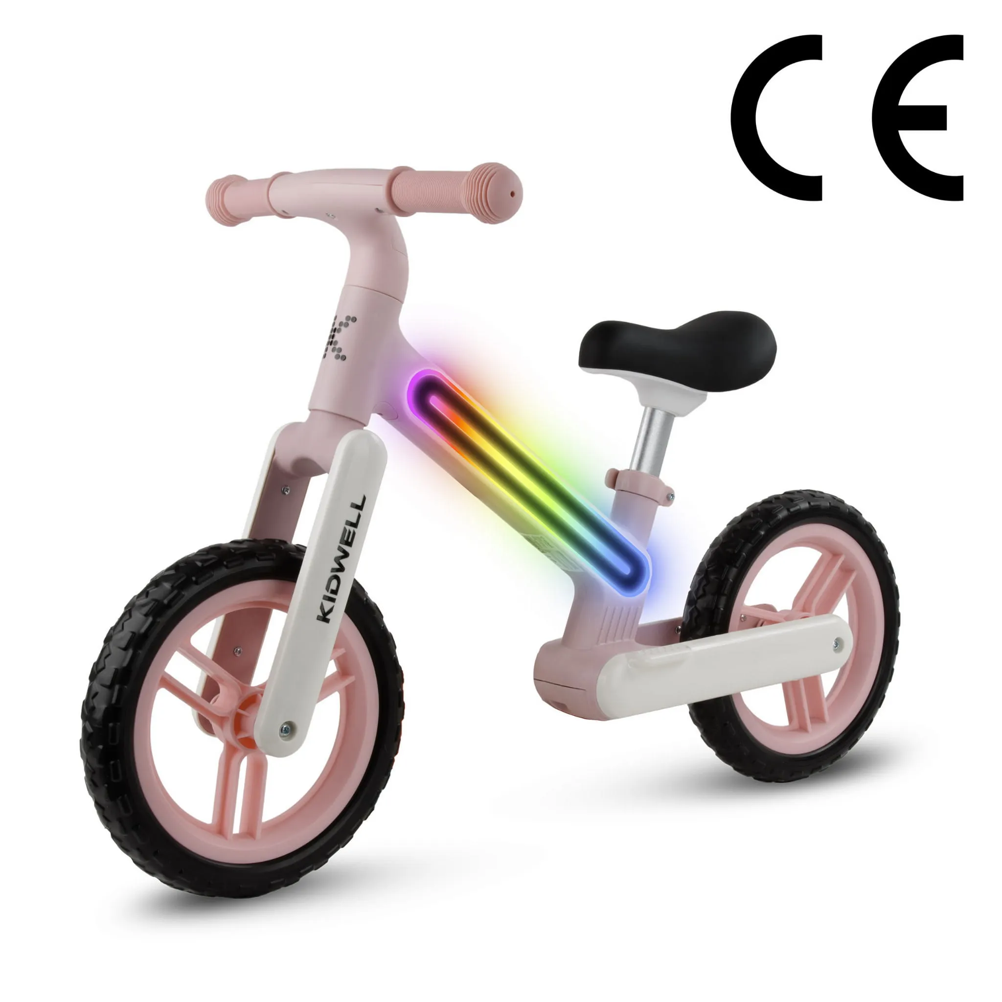 kidwell suno dječji bicikl bez pedala s led rasvjetom, pink - slika 8