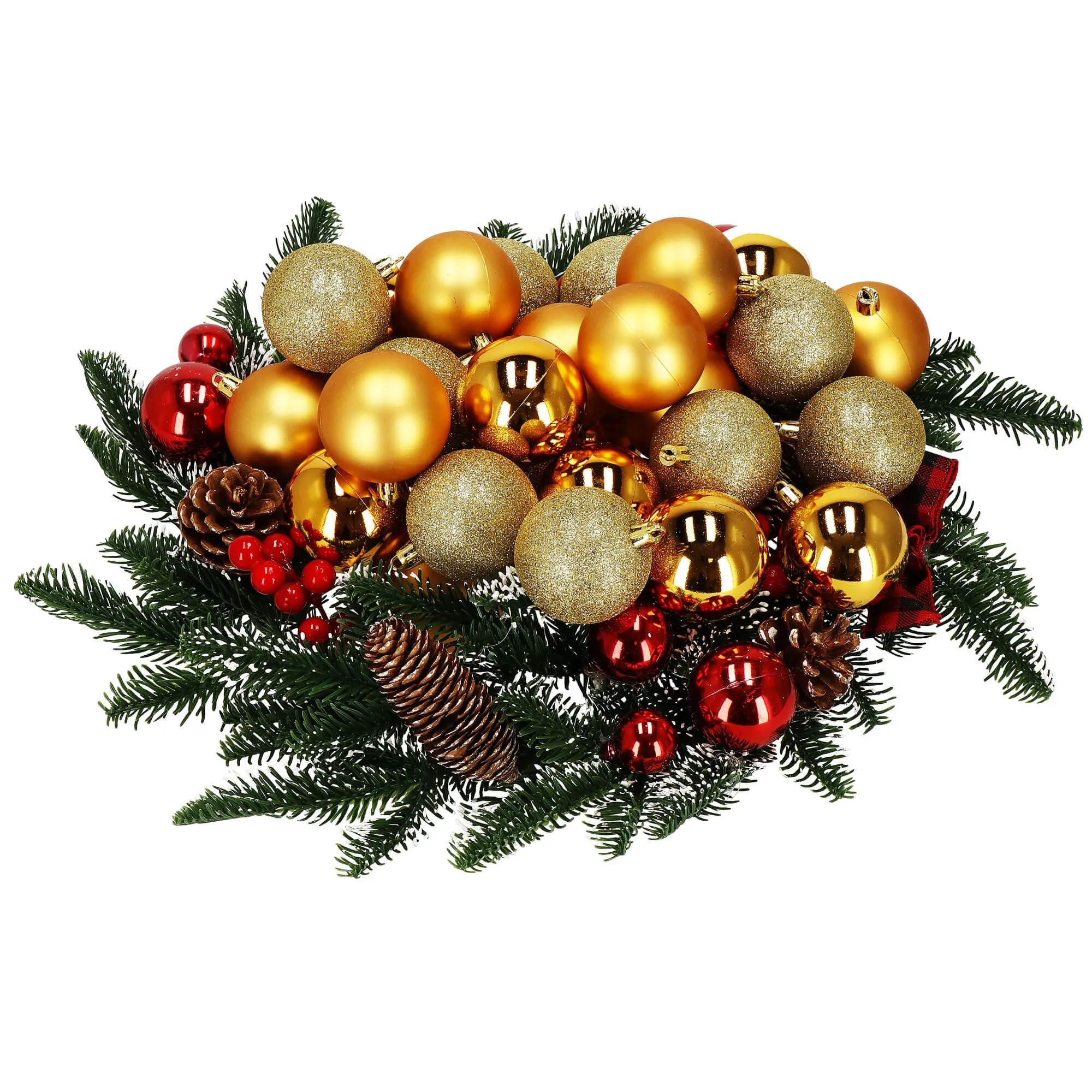 springos set božićnih kuglica, 6 cm, 30 komada, zlatne - slika 4