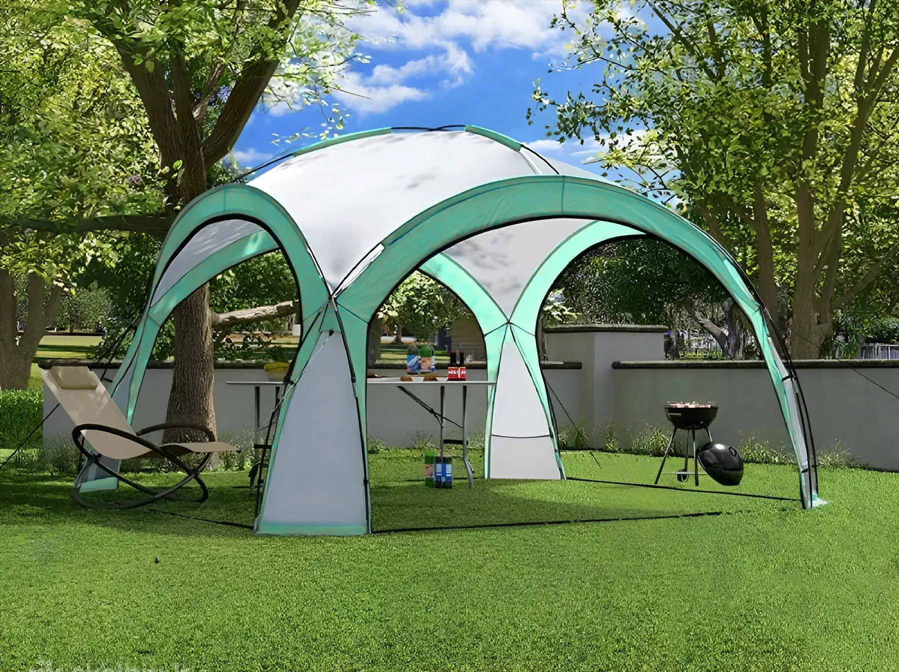 modernhome vrtni šator - zeleni - slika 4