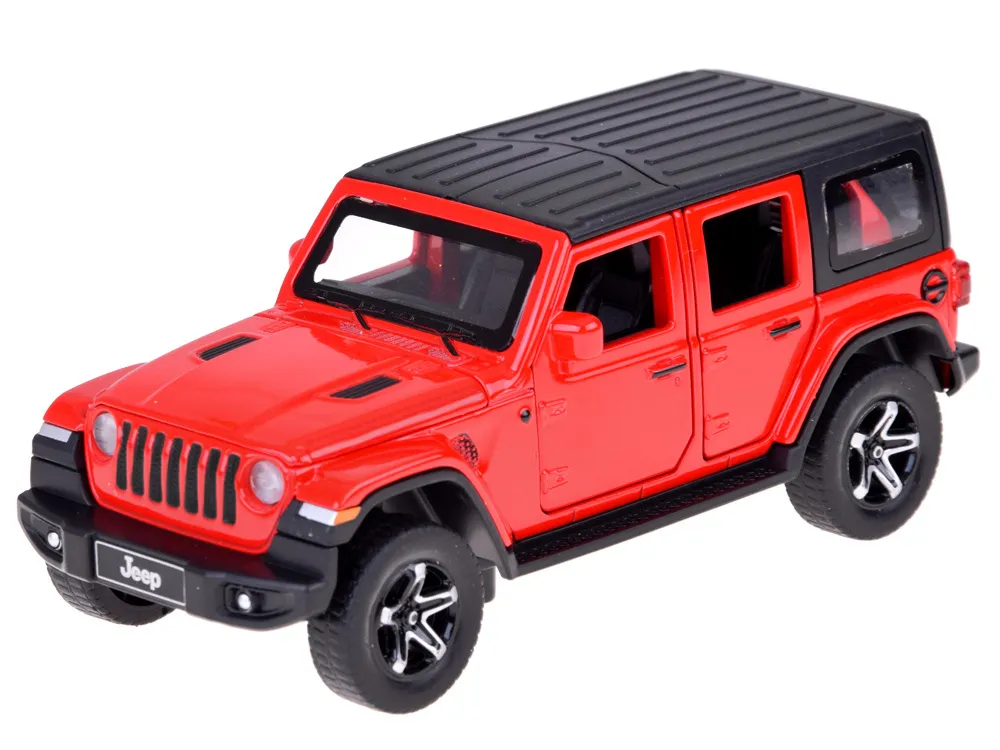 terenski auto + prikolica za kampiranje - crvena - slika 4