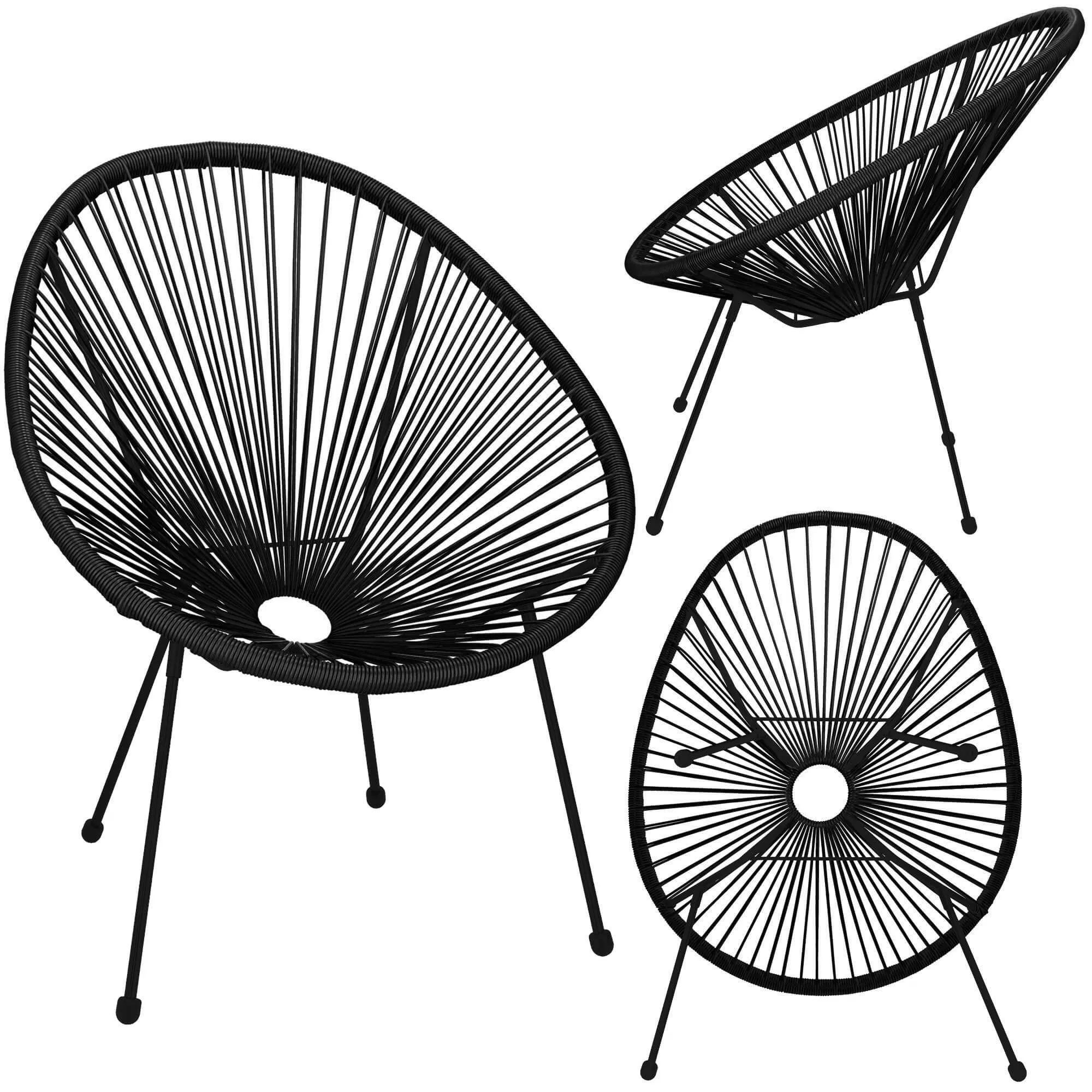 springos vrtna stolica od ratana,crna 72 x 82 x 85 cm - slika 11