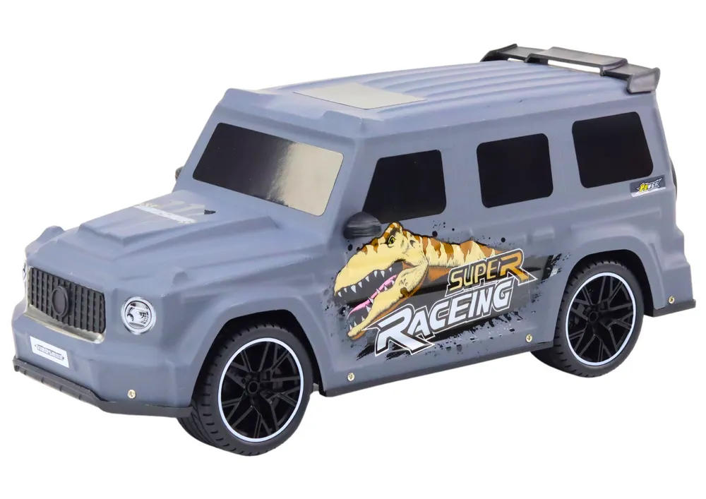 rc automobil na daljinsko upravljanje s dinosaurom, u omjeru 1:10, sivi - slika 3