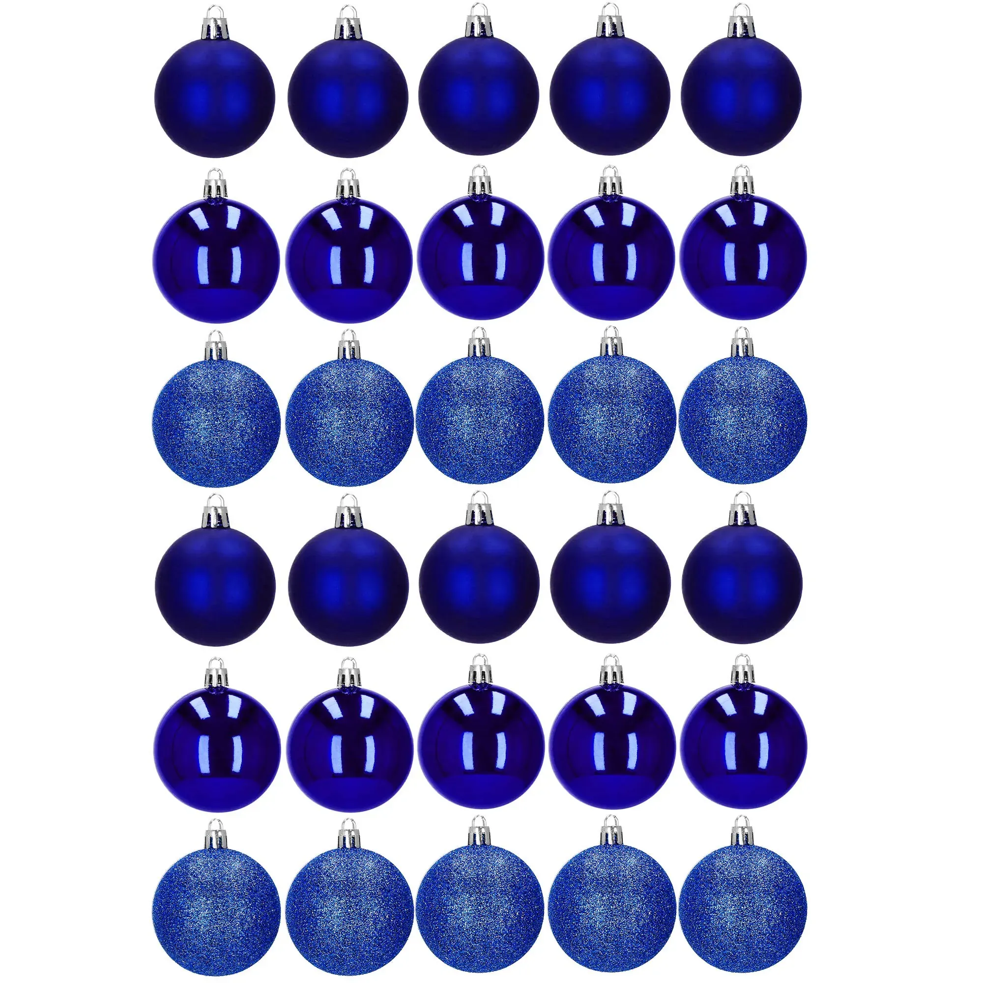 božićne kuglice 6 cm – set od 30 komada, tamnoplave - slika 2