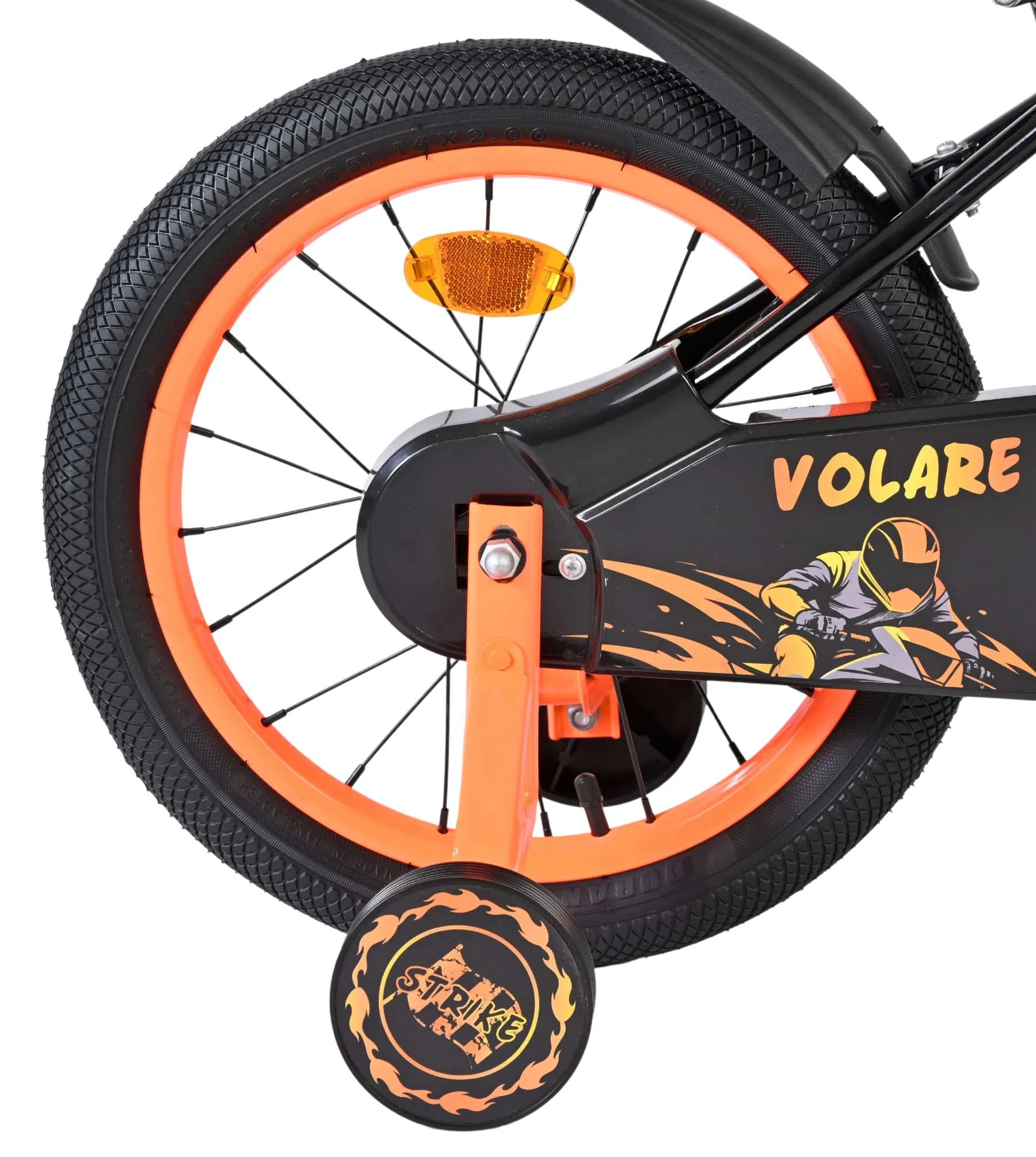 volare dječji bicikl strike 16″ crno-narančaste boje - slika 3