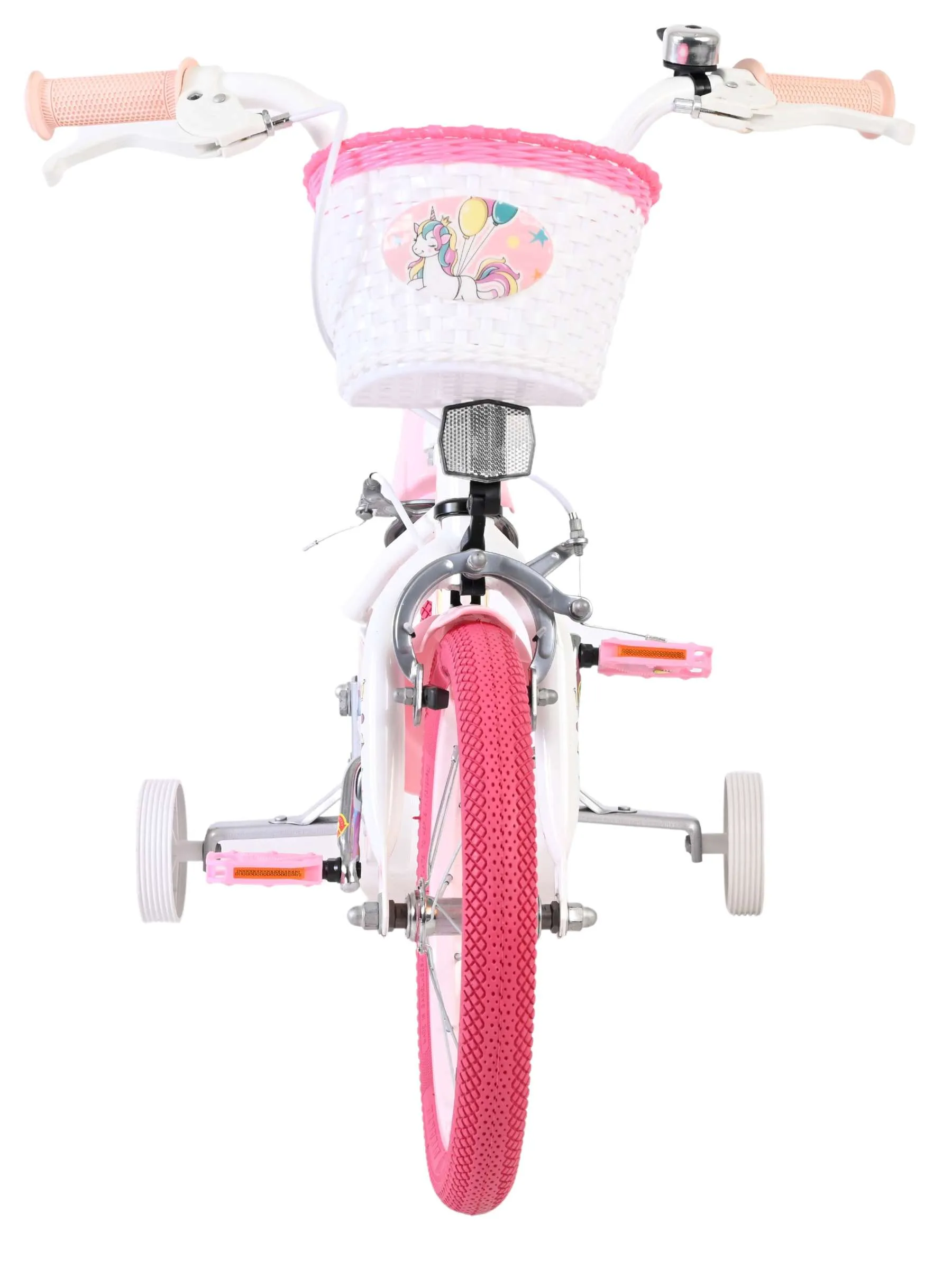 volare dječji bicikl unicorn 14″ bijele boje, s dvije ručne kočnice - slika 7