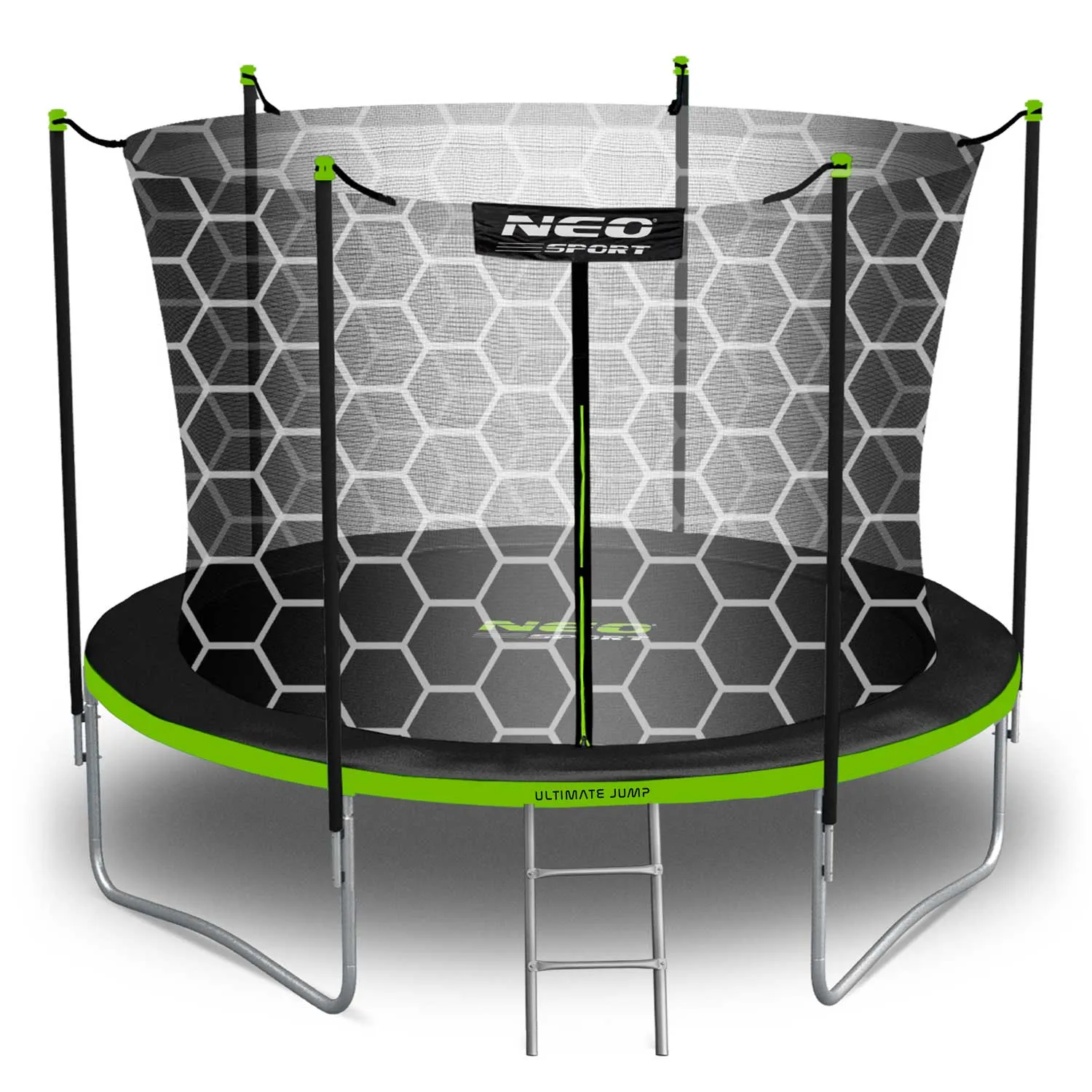 neo-sport vrtni trampolin 312 cm (10 ft) s unutarnjom mrežom i ljestvama - slika 4