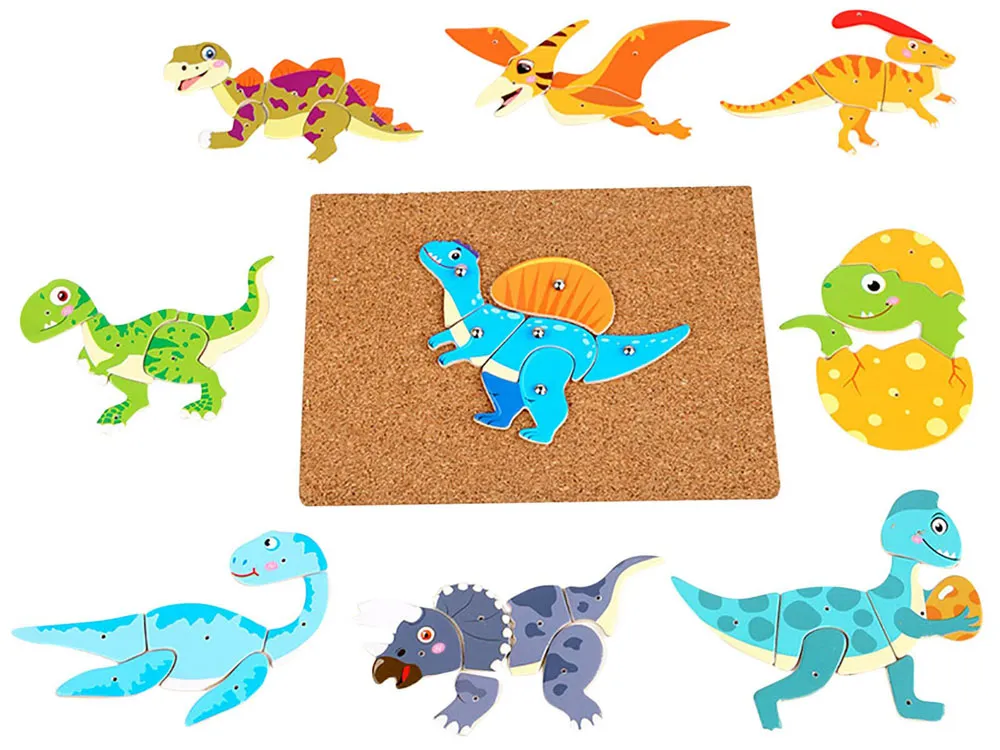 kreativni set izrade panoa s pribadačama i oblicima dinosauri - slika 5