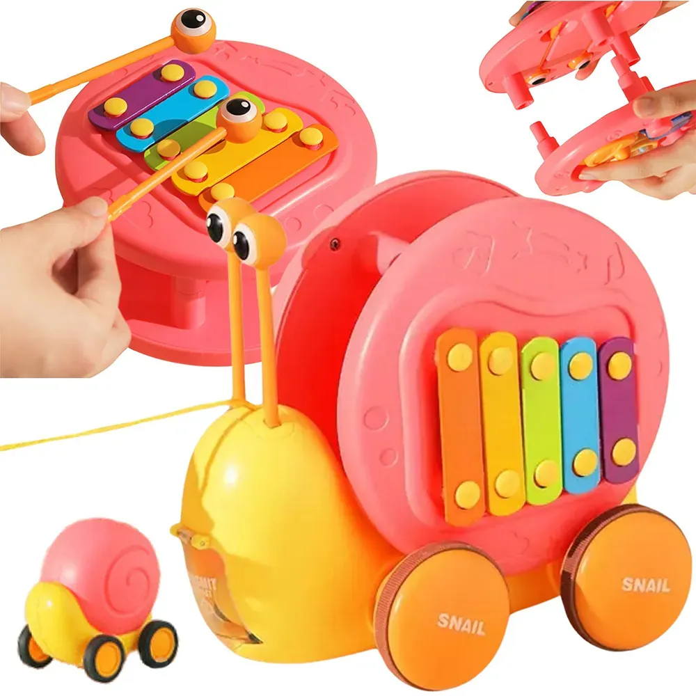woopie multifunkcionalna igračka za guranje - puž rozi - slika 2